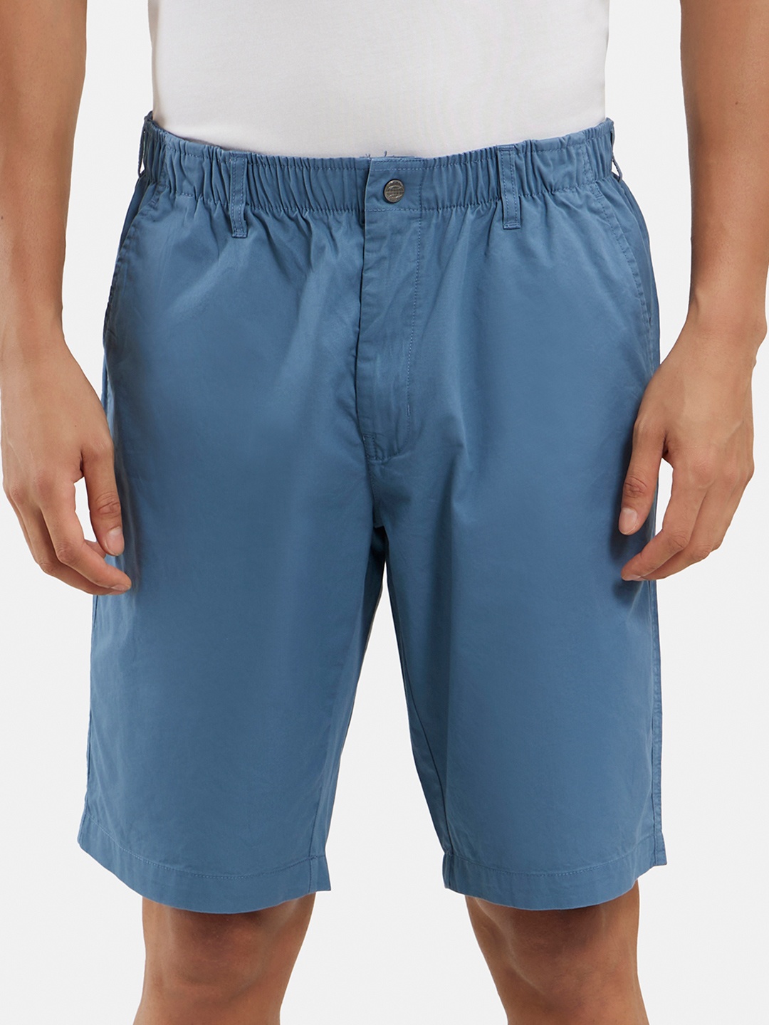 

Jockey Combed Mercerised Cotton Woven Straight Fit Shorts with Side Pockets-1203, Blue
