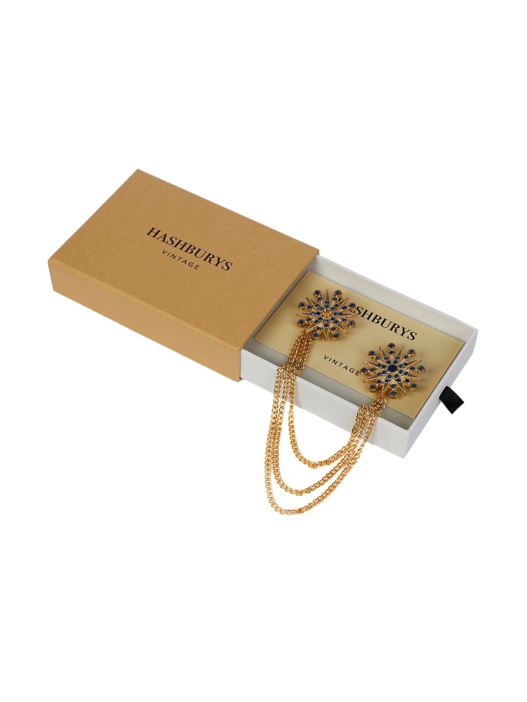 

Hashburys Gold Toned Vintage Chain Brooch