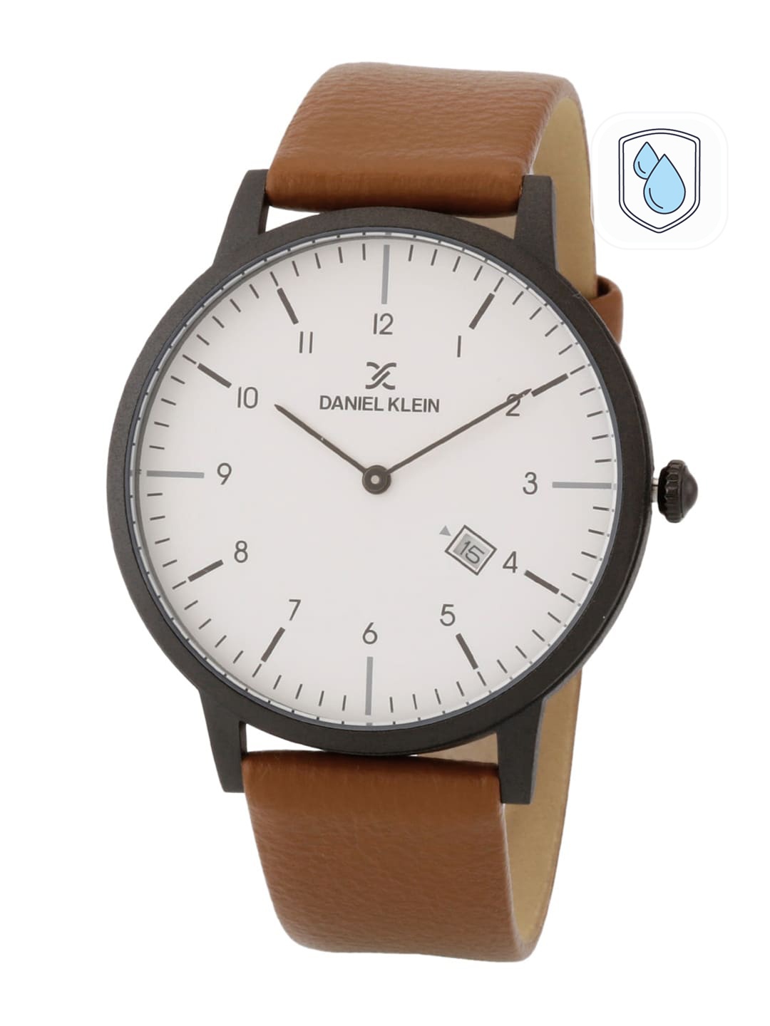 

Daniel Klein Men White Dial & Brown Leather Straps Analogue Watch