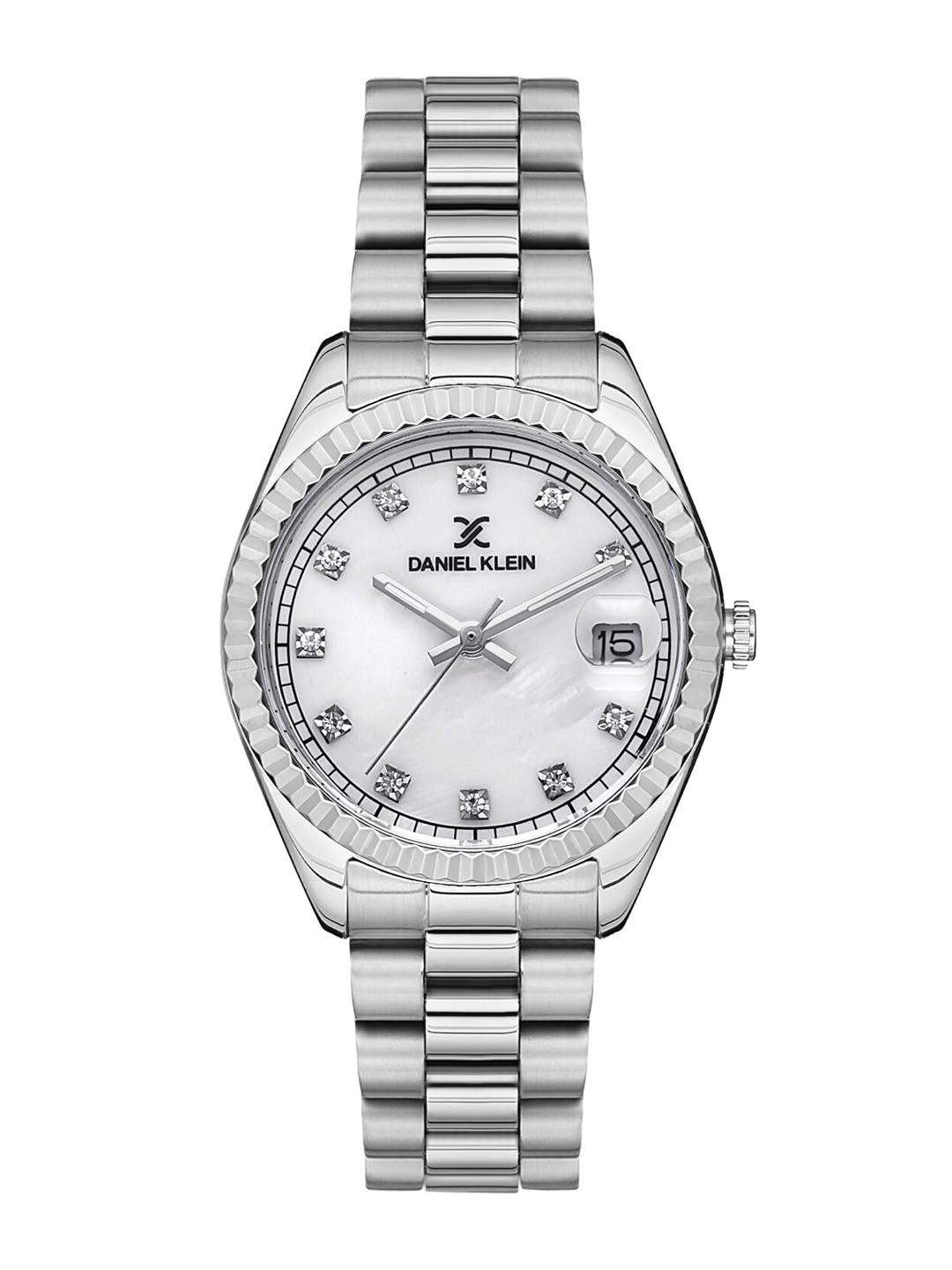 

Daniel Klein Women Silver-Toned Dial & Silver Toned Steel Straps Watch DK.1.12779-1