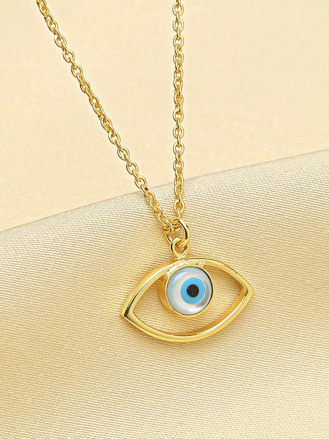 

EK BY EKTA KAPOOR Women 22K Gold Plated Blue Tejran Evils Eye Necklace
