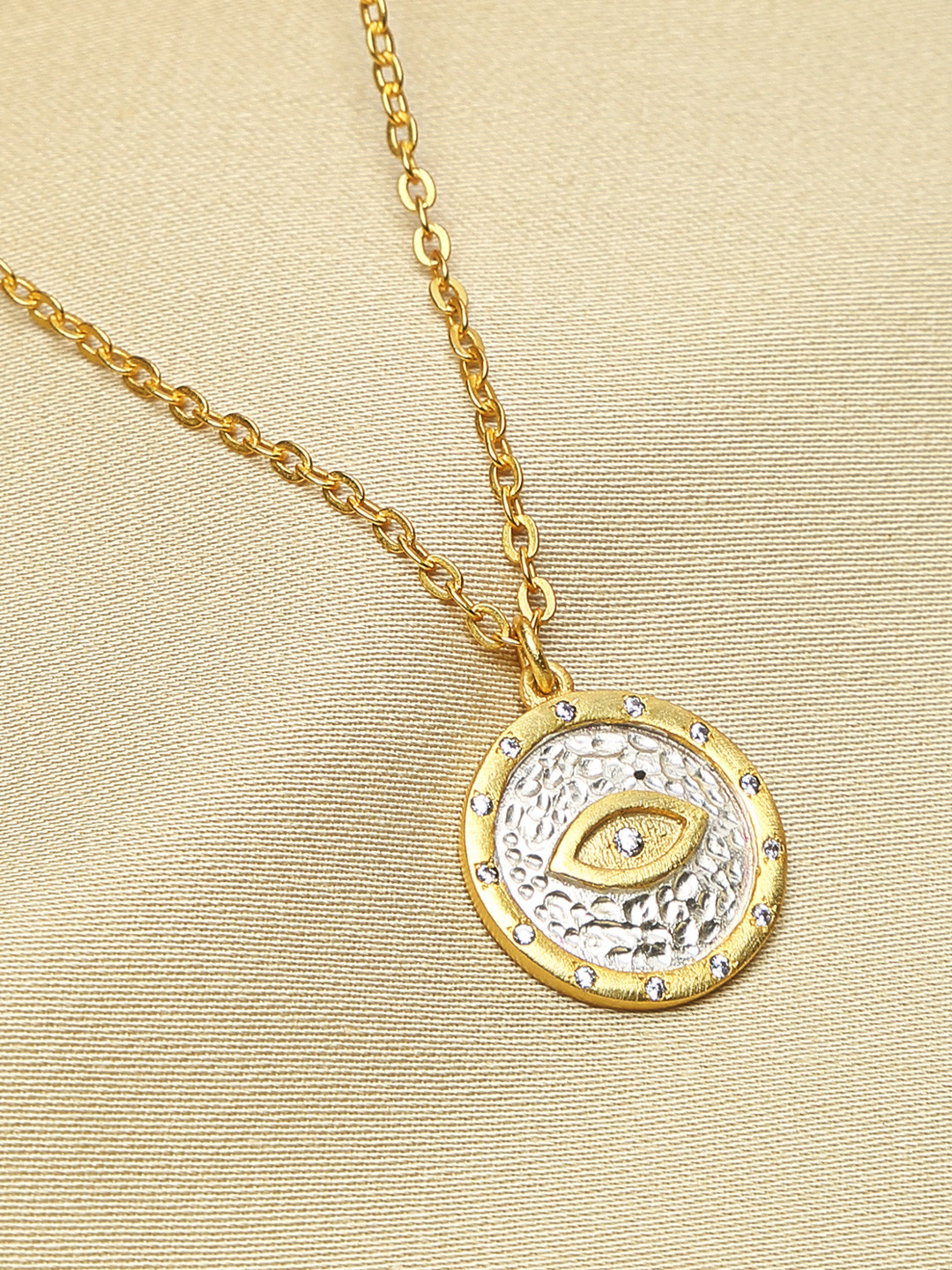 

EK BY EKTA KAPOOR Women 22K Gold Plated & Silver Evil Eye Necklace