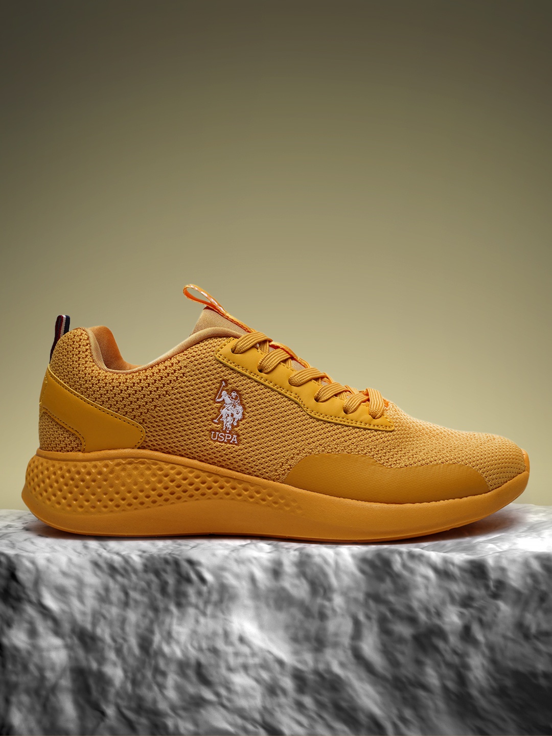 

U S Polo Assn Men Yellow Textile Walking Shoes