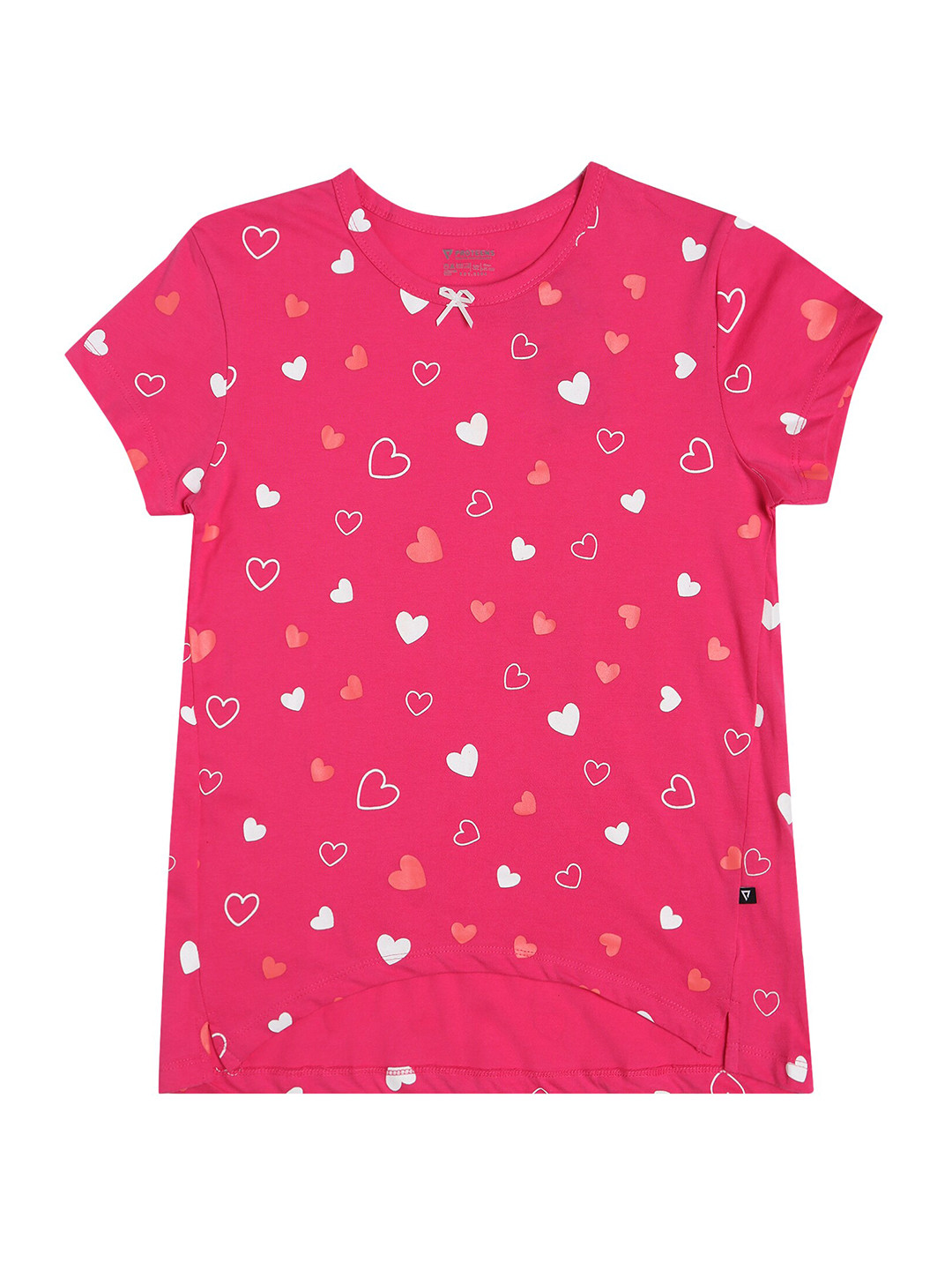 

PROTEENS Girls Fuchsia Printed Cotton T-shirt