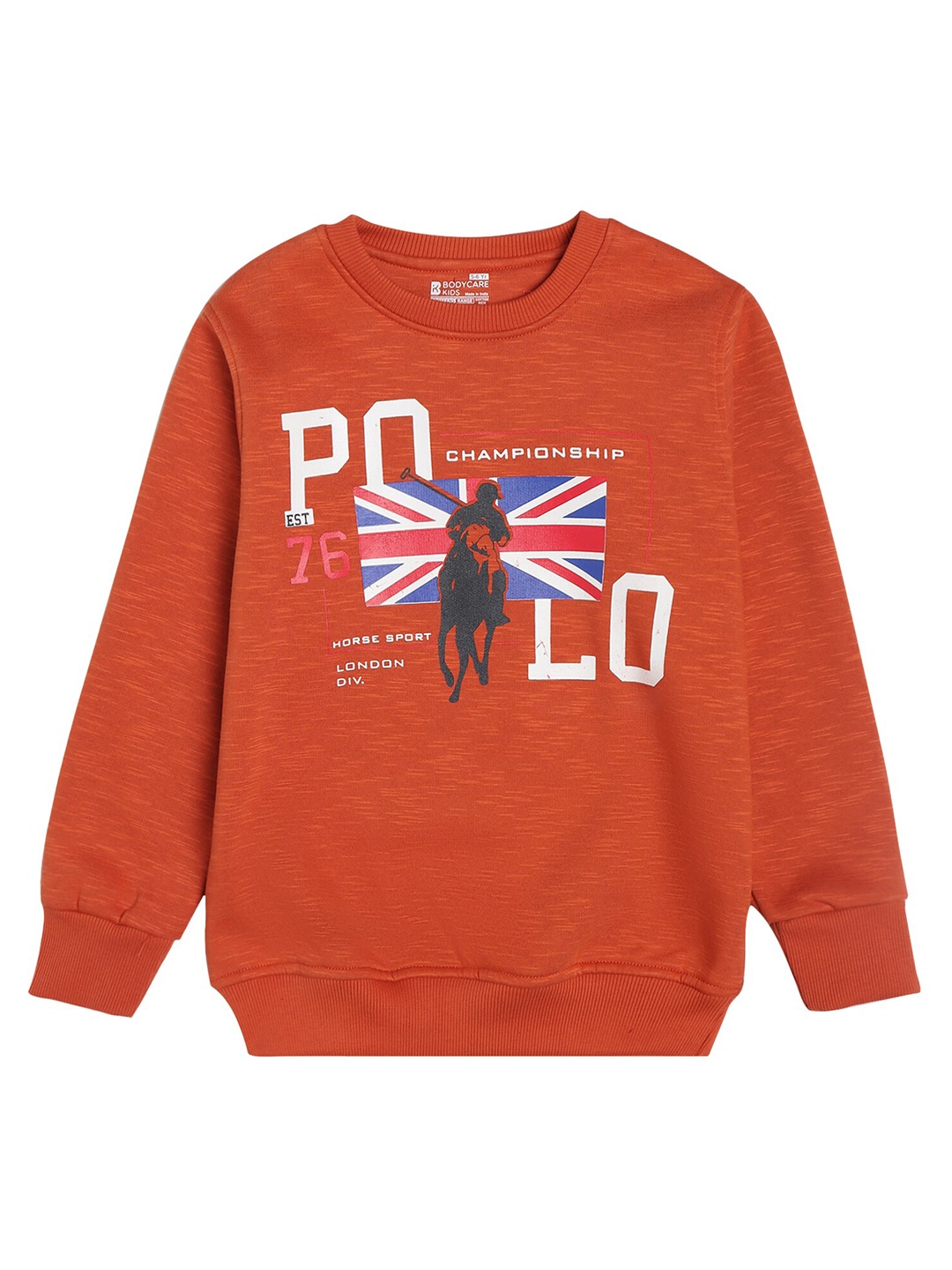

PROTEENS Boys Rust Brown & White Printed Cotton Sweatshirt