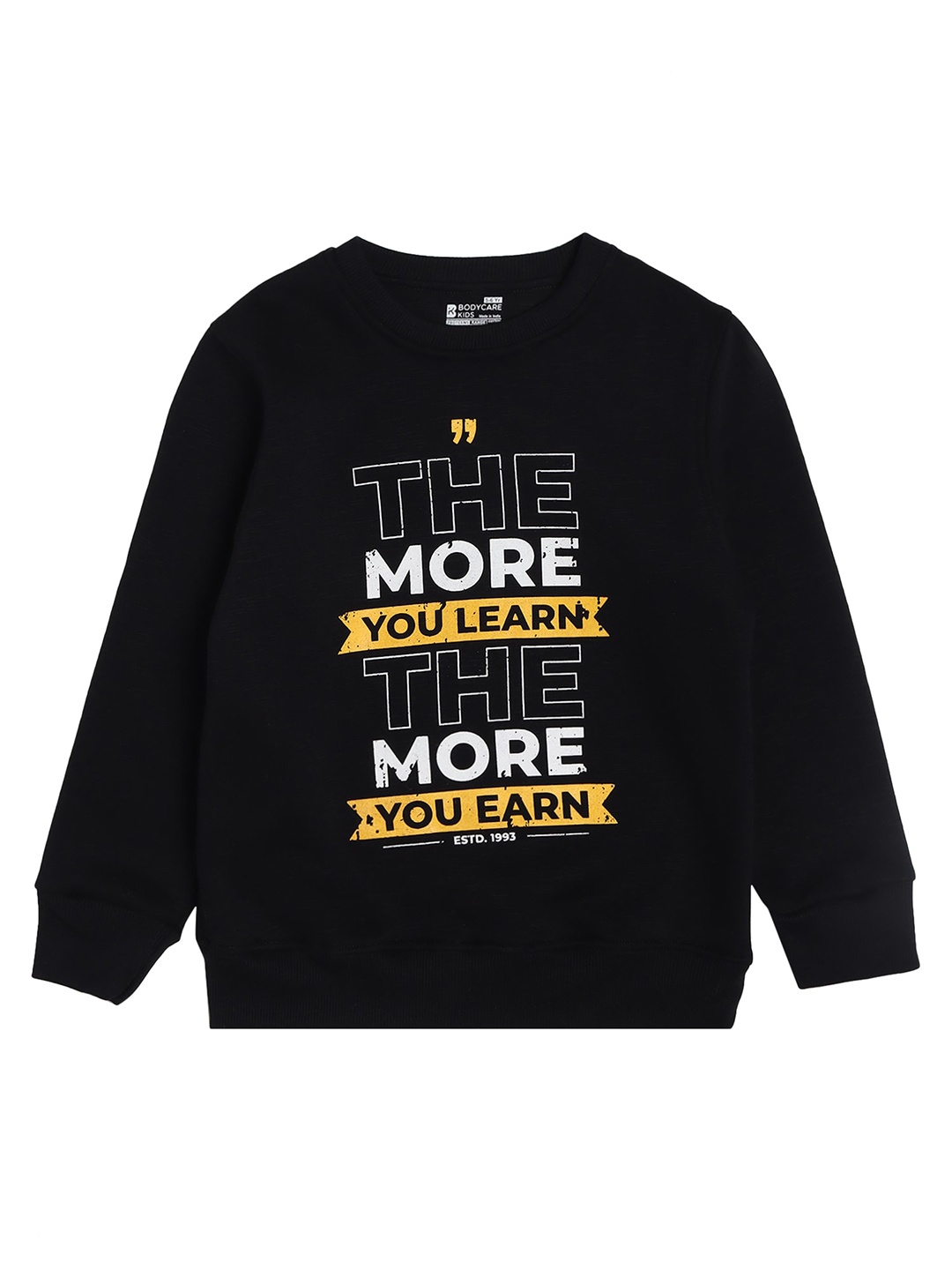 

PROTEENS Boys Black Printed Cotton Sweatshirt