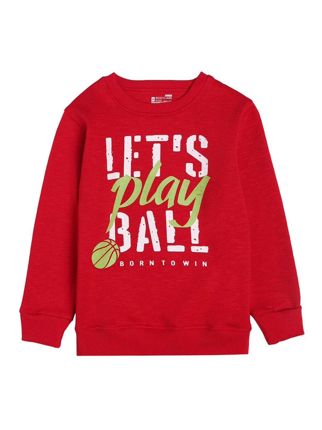 

PROTEENS Boys Maroon Printed Cotton Sweatshirt