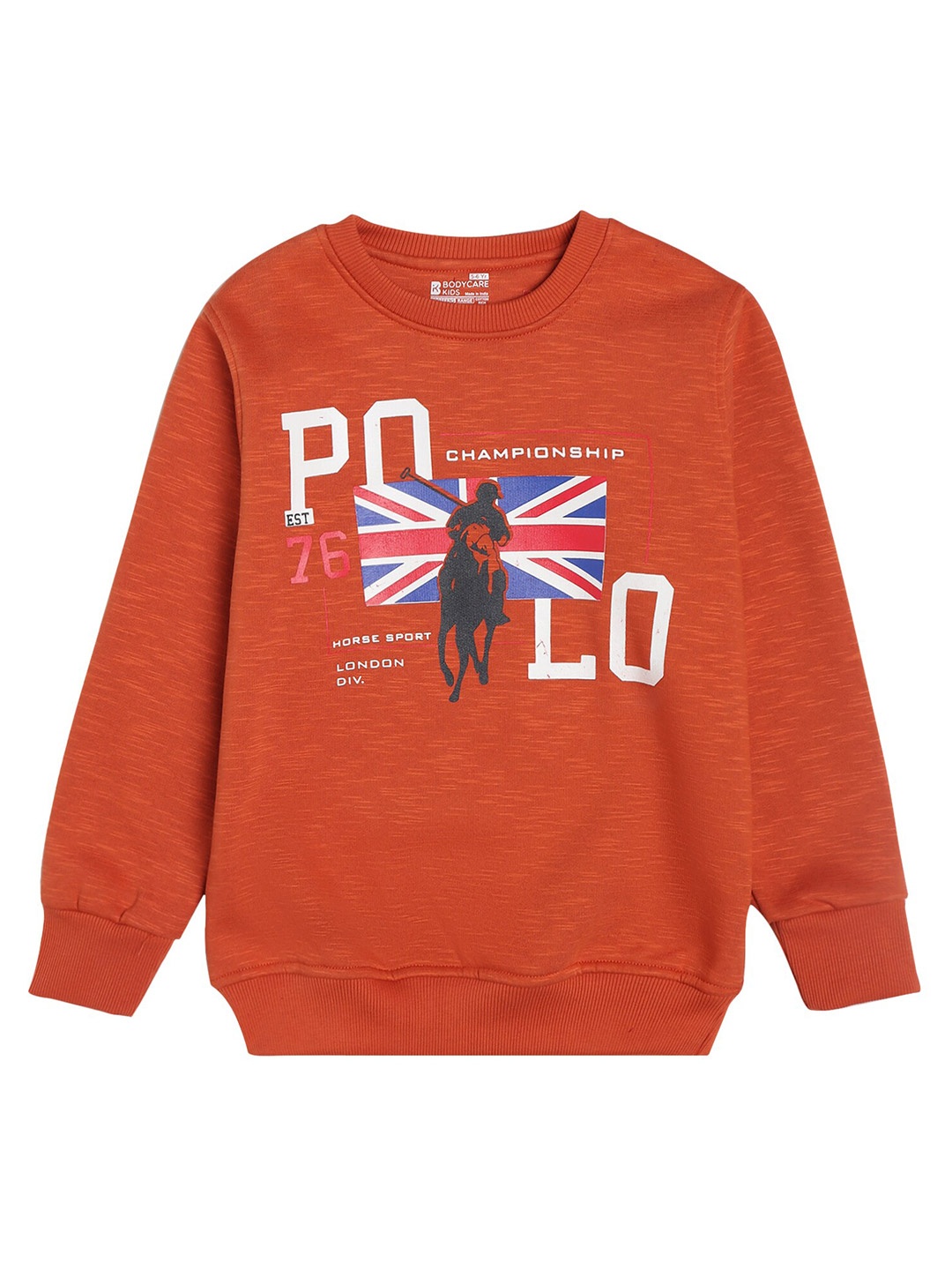 

PROTEENS Boys Rust Typography Printed Pullover Sweatshirt