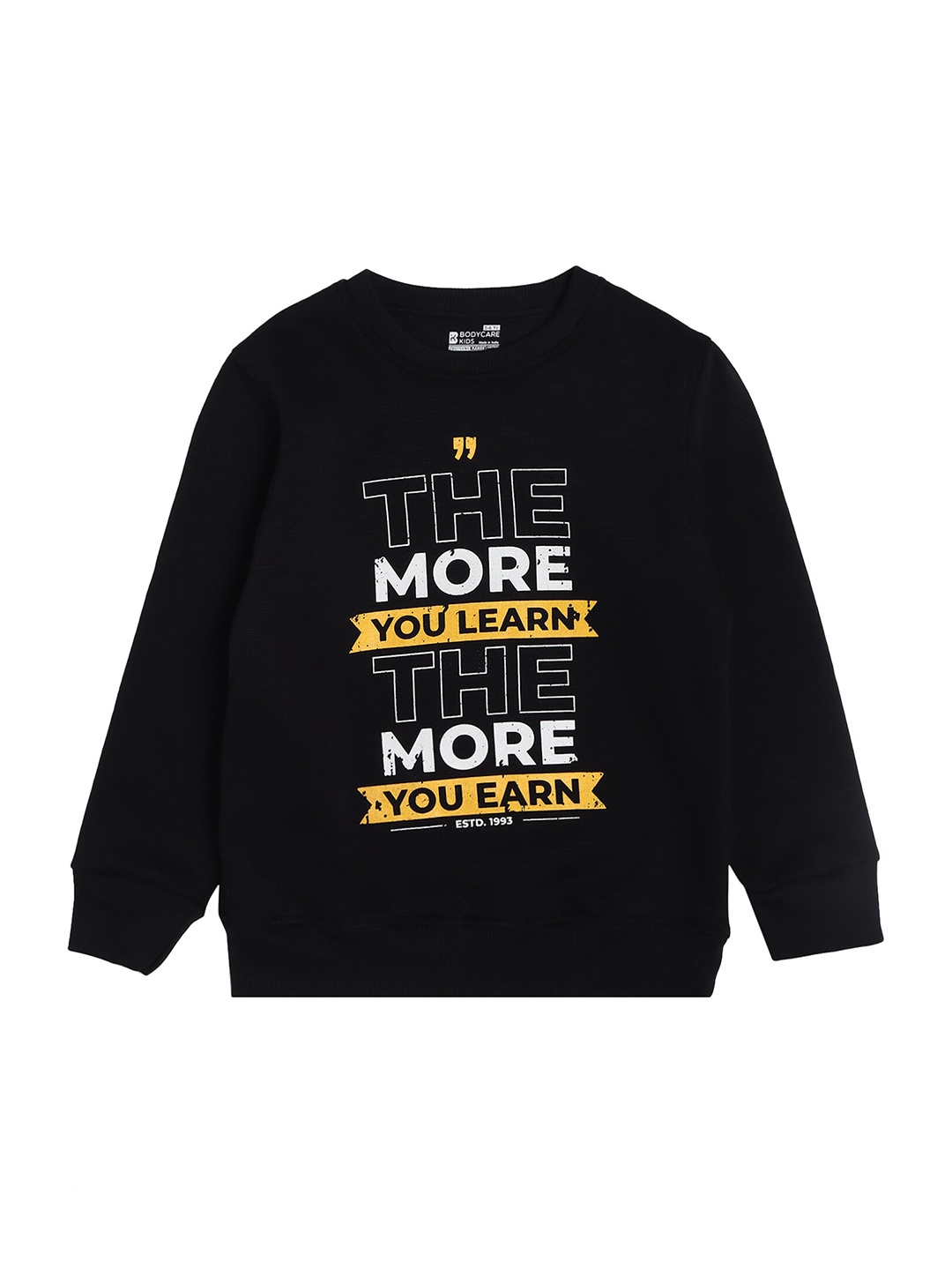 

PROTEENS Boys Black Printed Cotton Sweatshirt