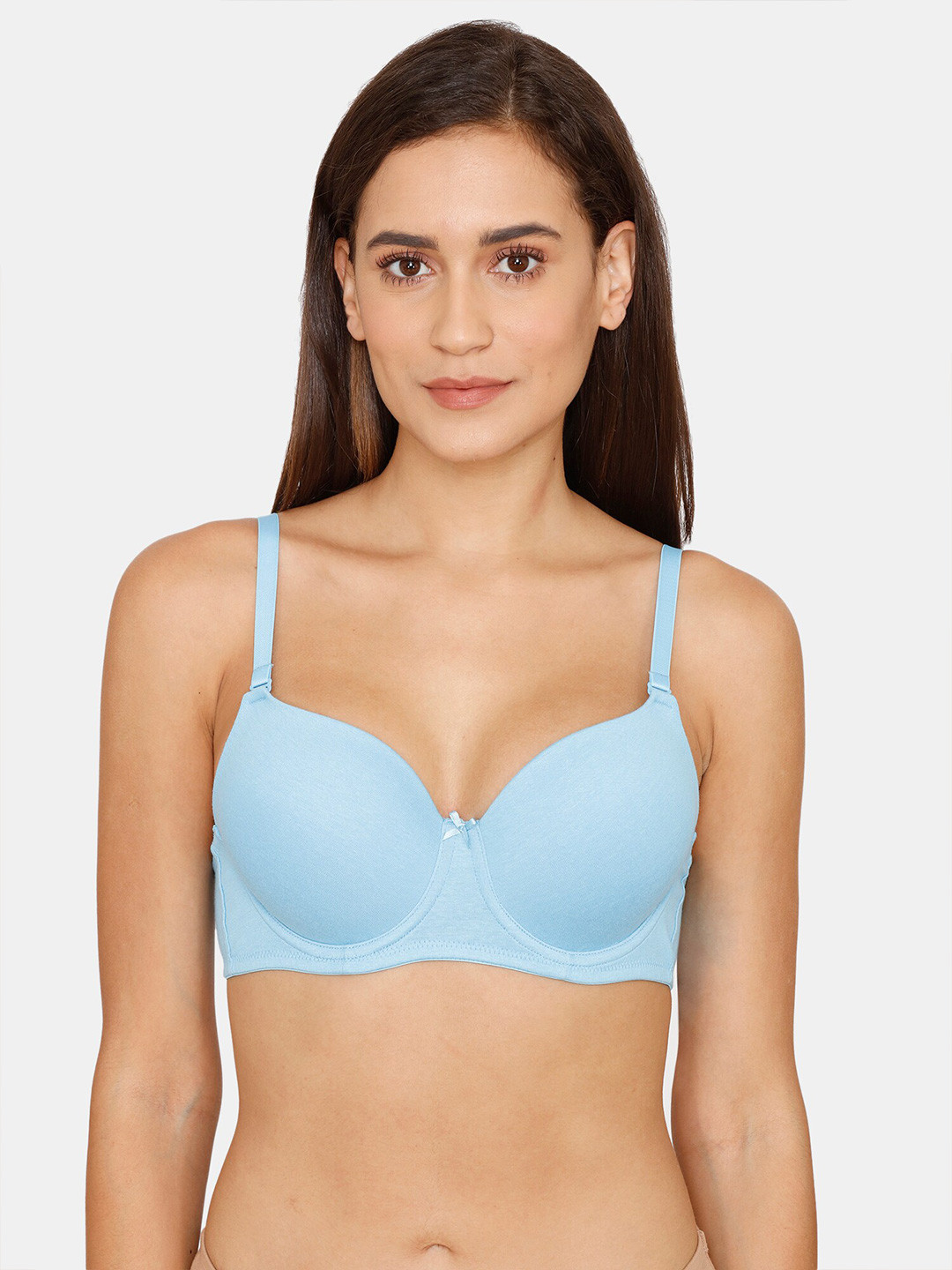 

Rosaline by Zivame Turquoise Blue Underwired Lightly Padded Bra