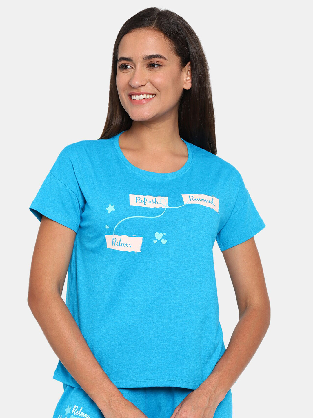 

Rosaline by Zivame Blue Print Top