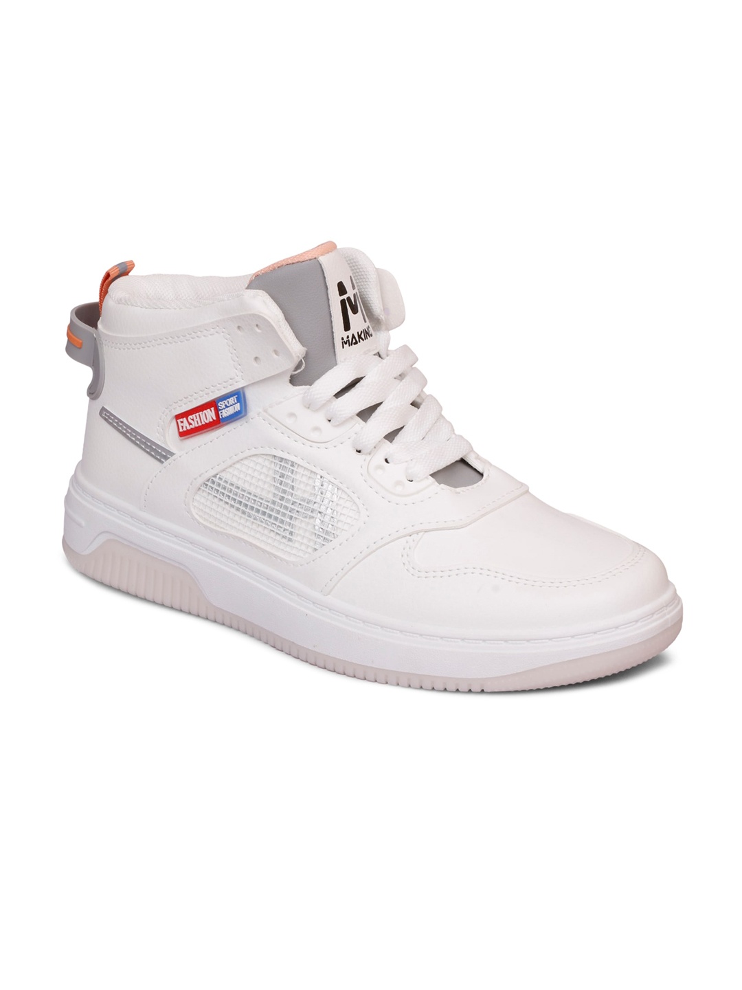 

MOZAFIA Women White & Grey Sneakers
