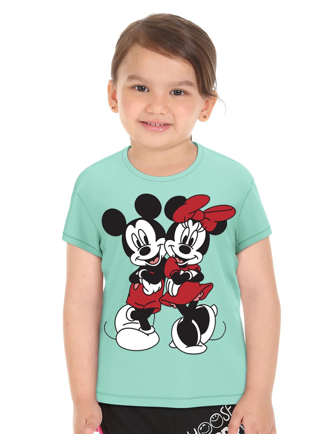 

Donuts Girls Turquoise Blue Disney Printed Cotton T-shirt