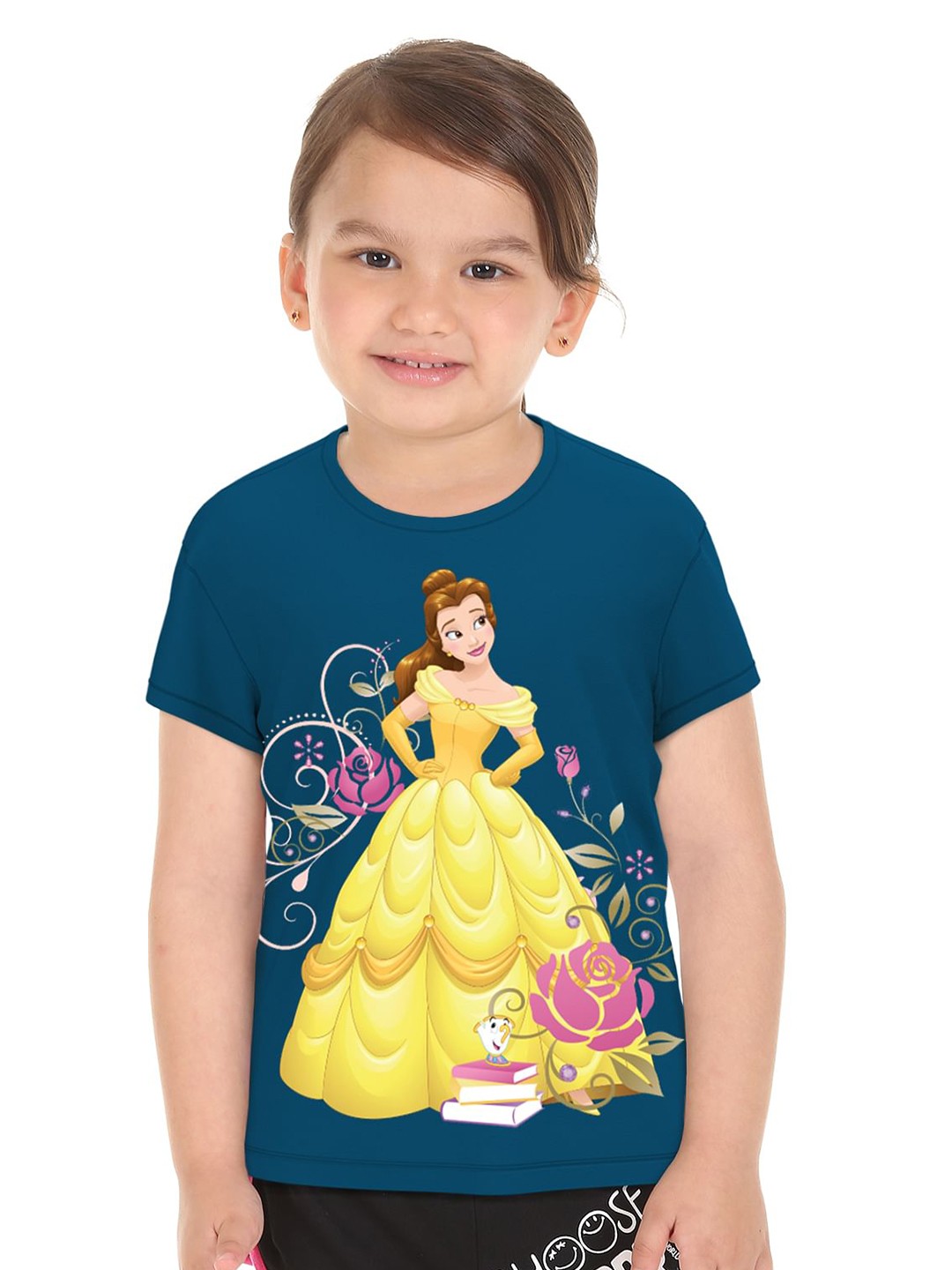 

Donuts Girls Blue & Yellow Belle Printed T-shirt