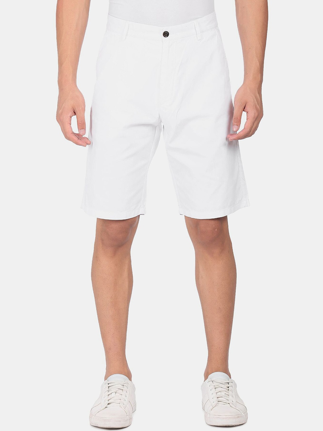 

Arrow Men White Pure Cotton Chino Shorts