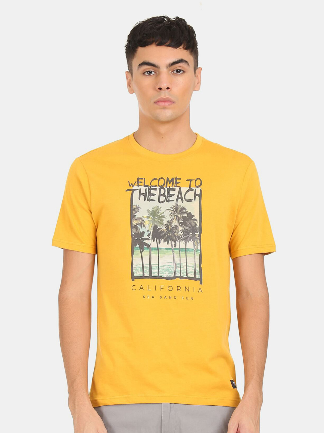 

Colt Men Yellow Graphic Printed T-shirt