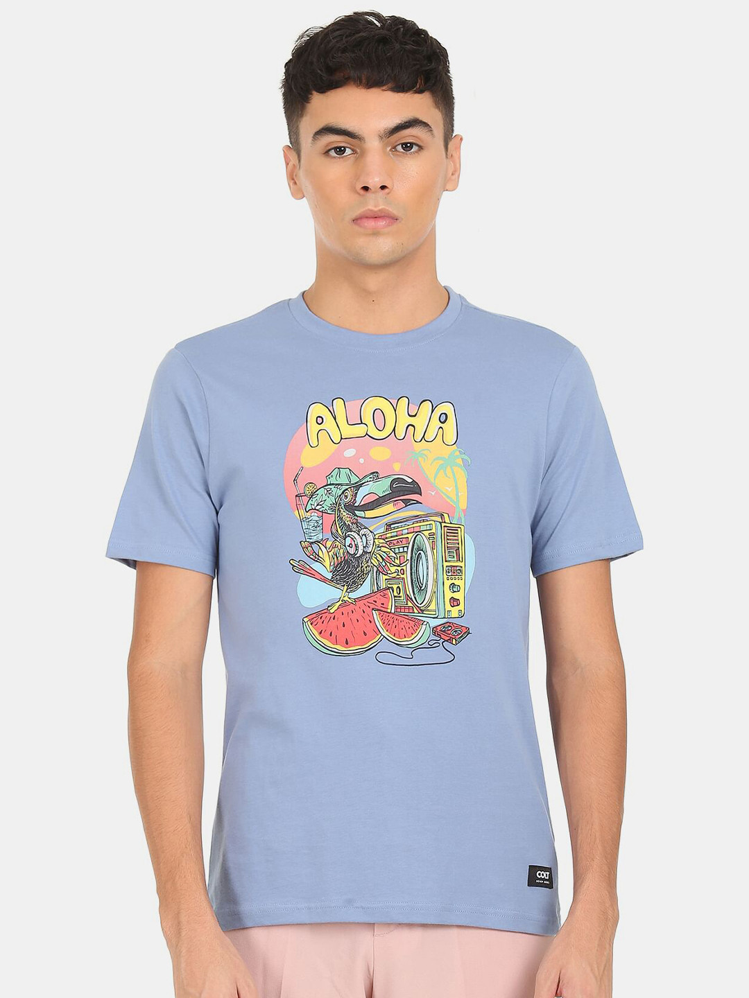 

Colt Men Blue Graphic Printed T-shirt