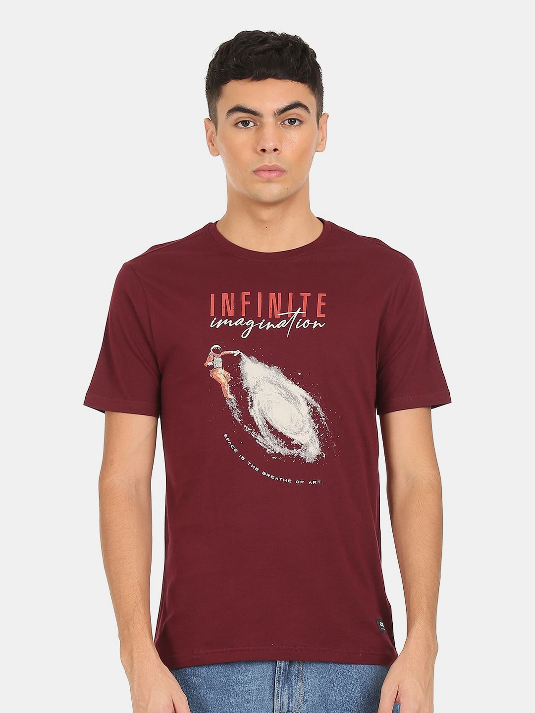

Colt Men Red Printed Cotton T-shirt