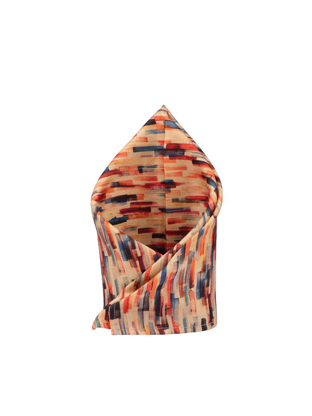 

The Tie Hub Men Orange & Black Printed Cotton Pocket Squares