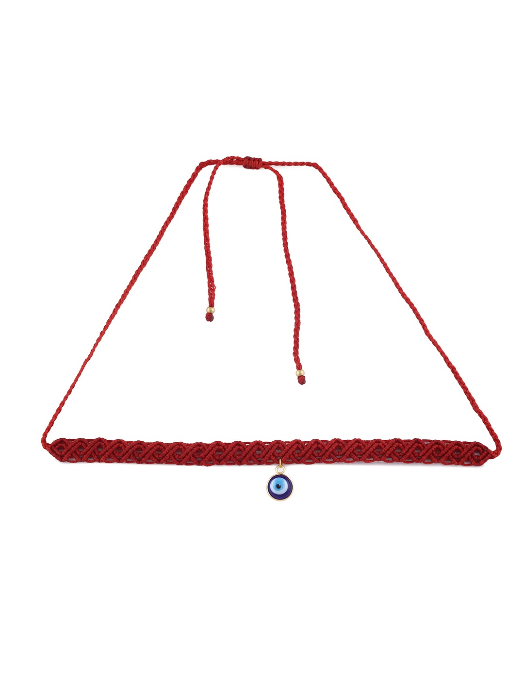 

EL REGALO Red & Blue Evil Eye Choker Necklace