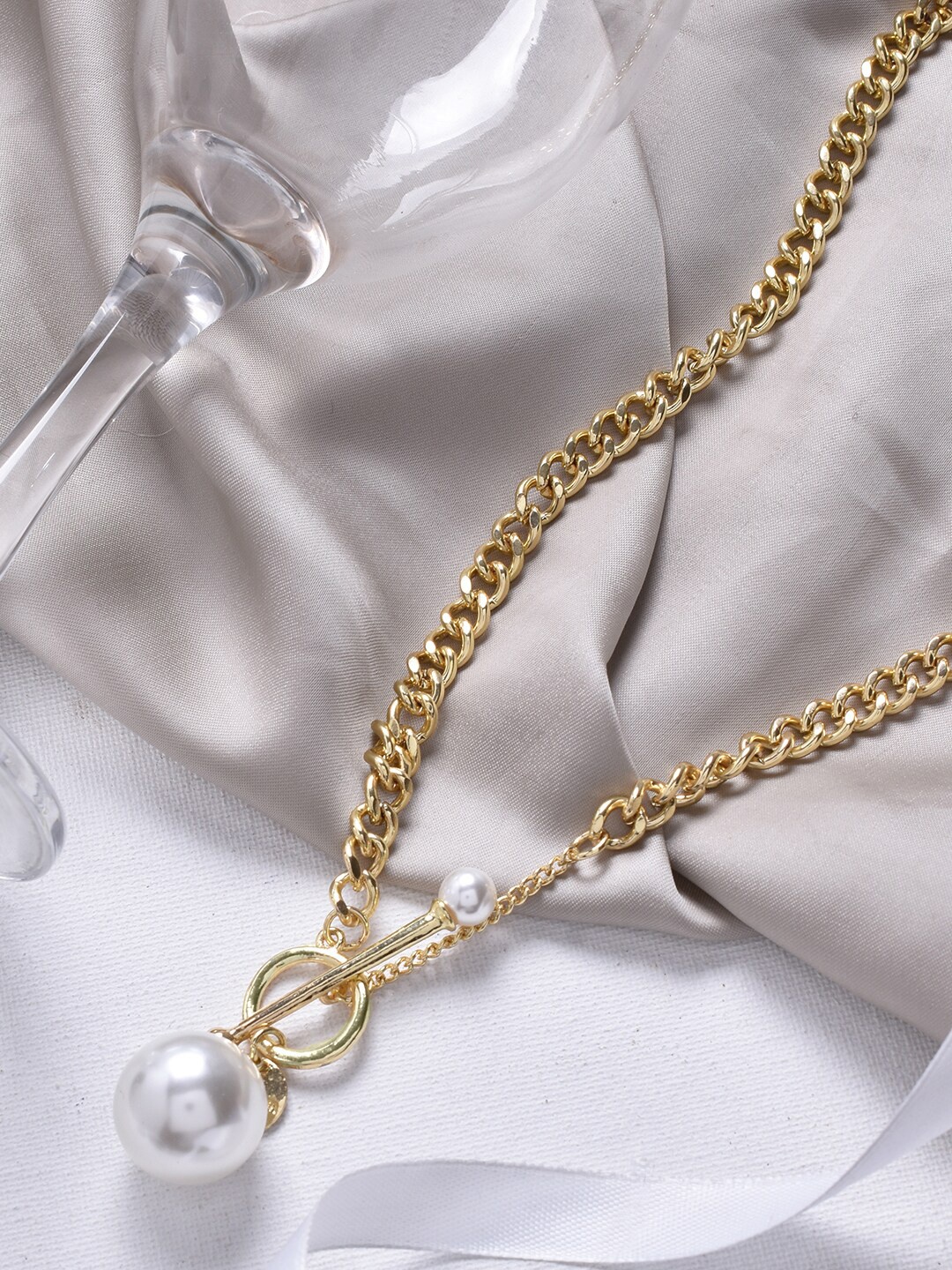 

JOKER & WITCH Gold-Toned & White Pretty In Pearl Necklace