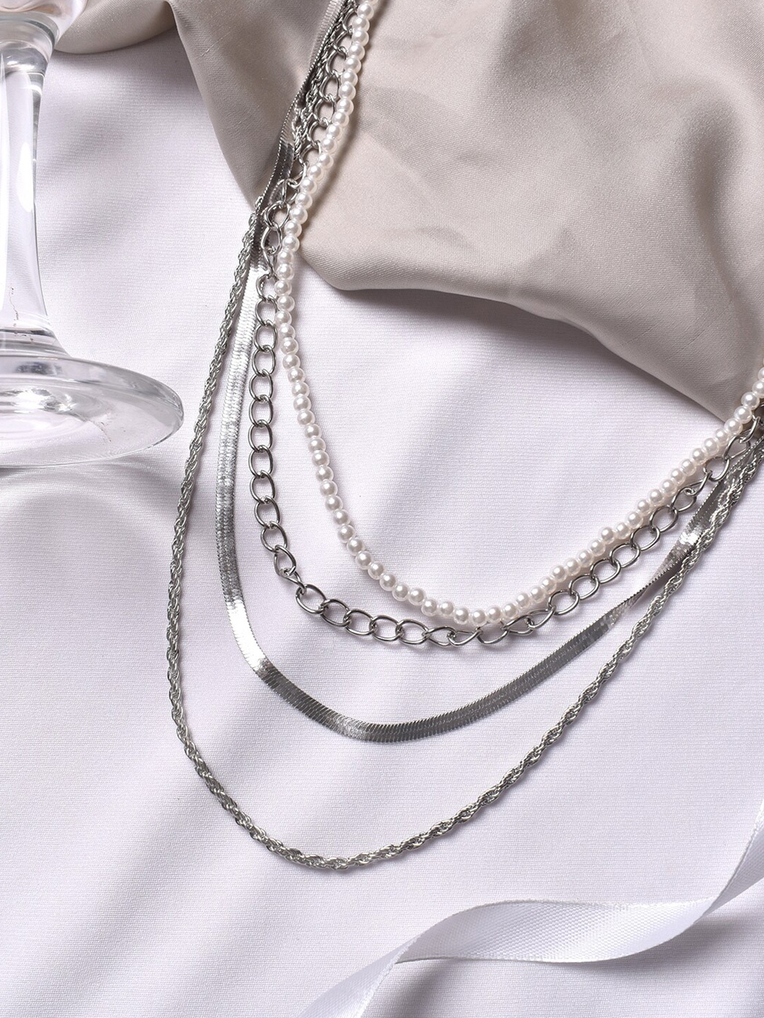 

JOKER & WITCH Silver-Toned Layered Necklace
