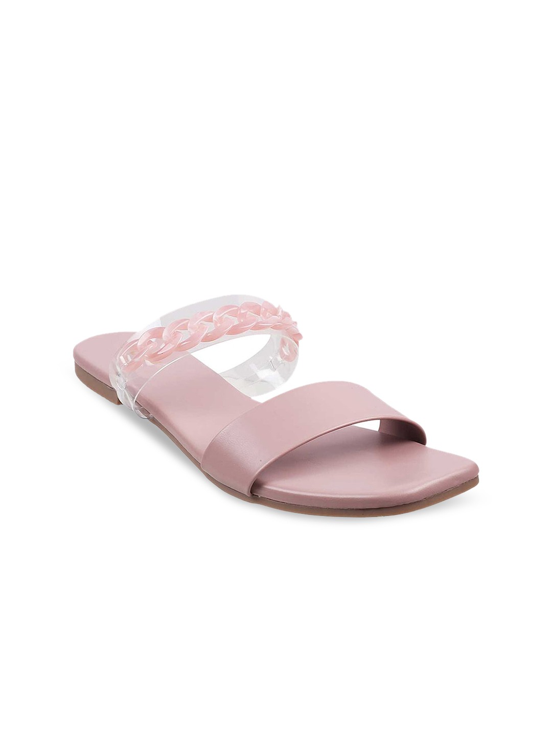 

Mochi Women Peach-Coloured Open Toe Flats