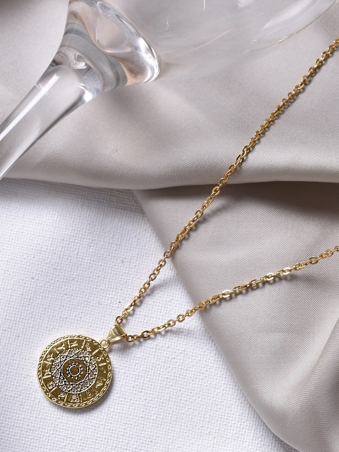 

JOKER & WITCH Gold-Plated Ether Zodiac Charm Pendant With Chain