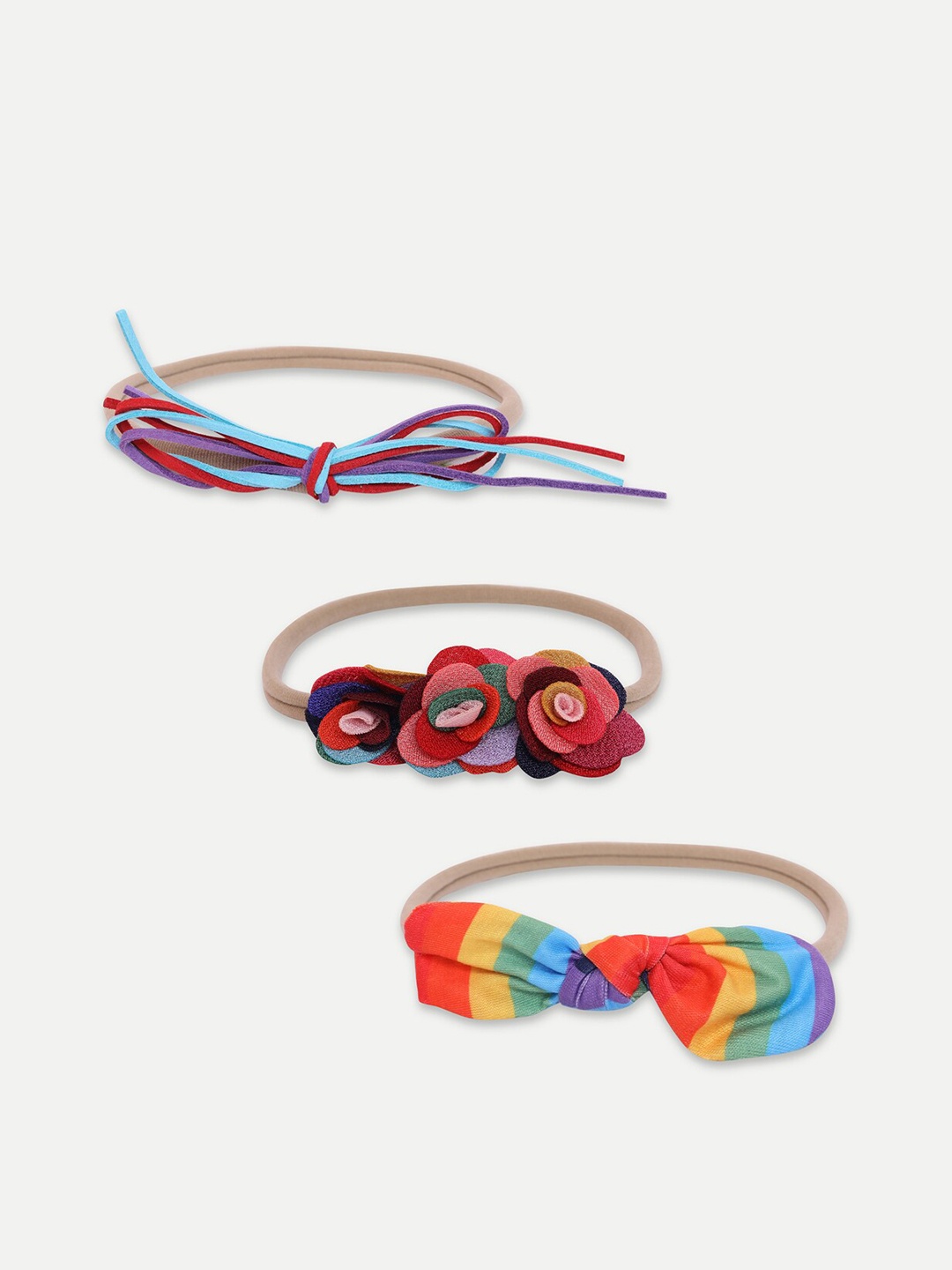 

Babymoon Girls Multicoloured Set of 3 Hairbands, Multi