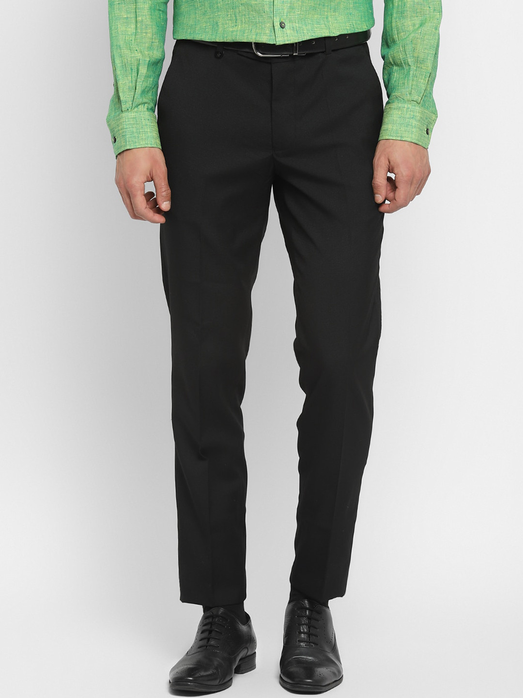 

Turtle Men Black Slim Fit Cotton Trousers