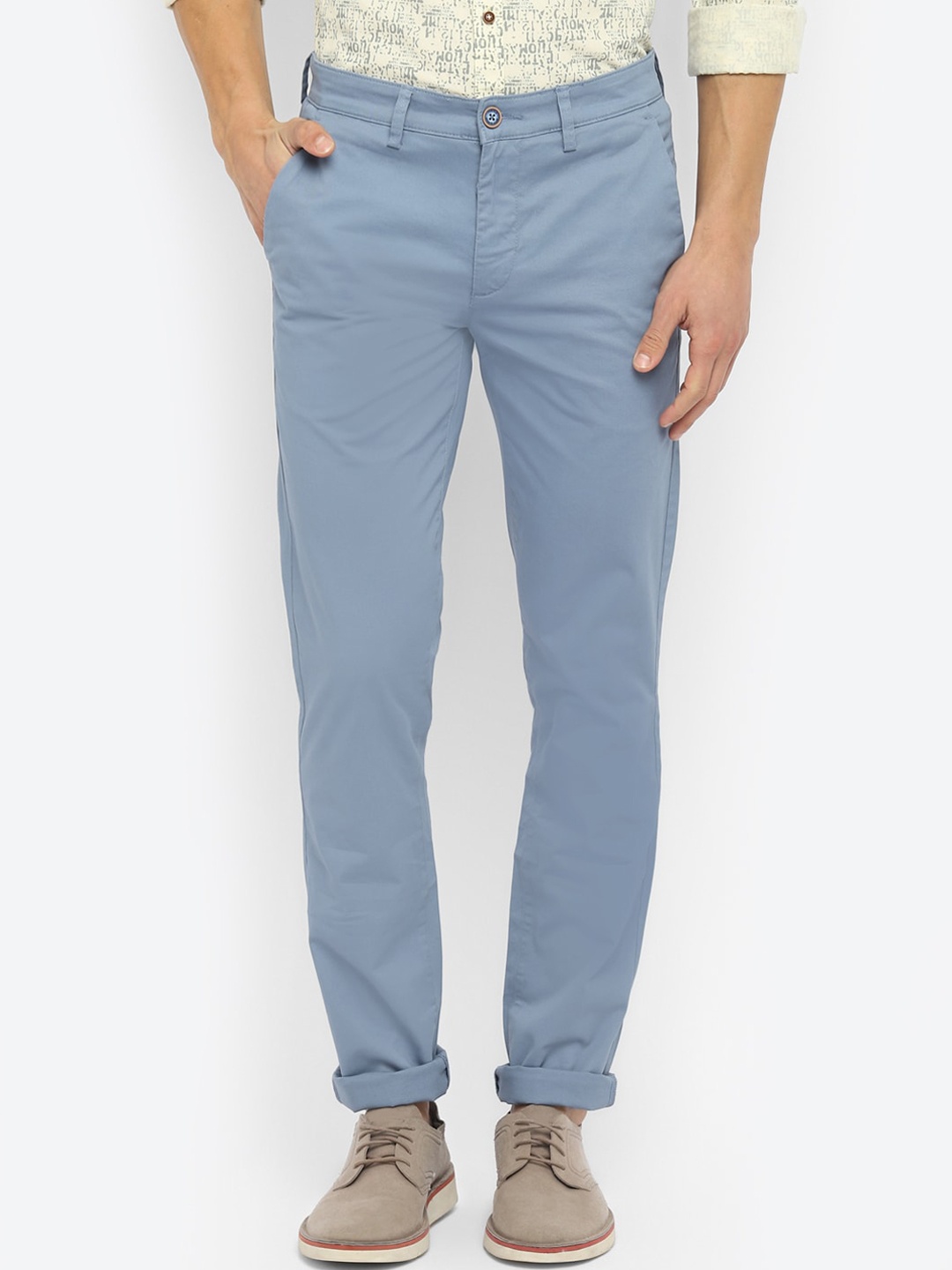 

Turtle Men Blue Ultra Slim Fit Trousers