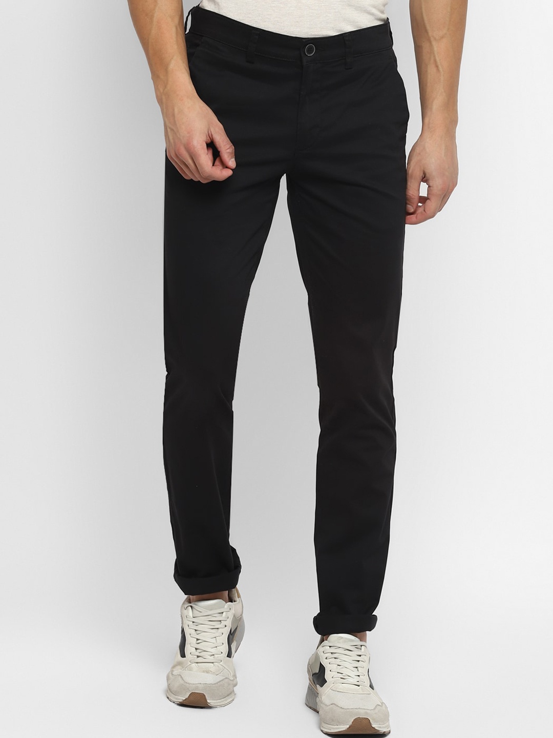 

Turtle Men Black Ultra Slim Fit Trousers