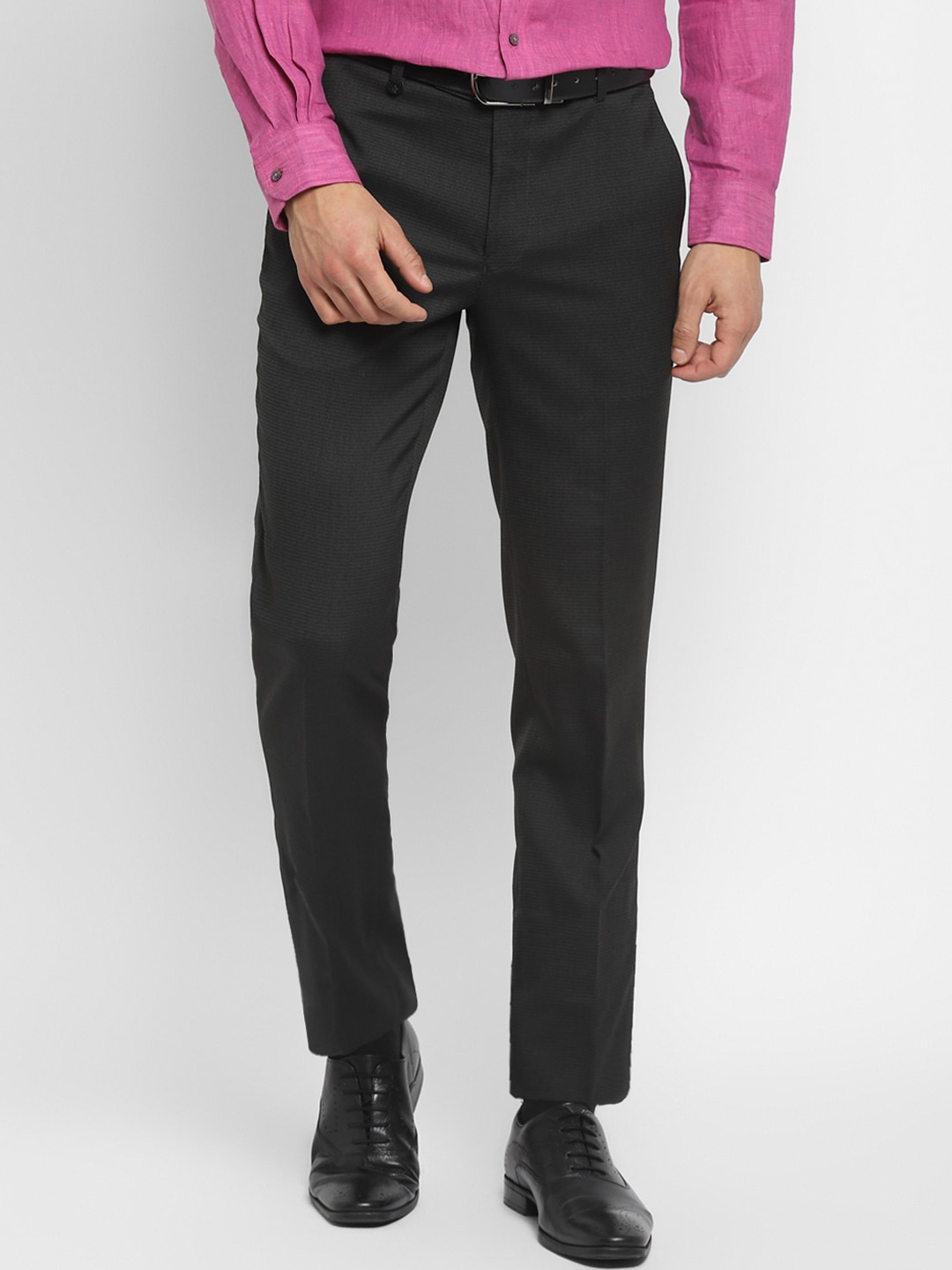 

Turtle Men Charcoal Slim Fit Trousers