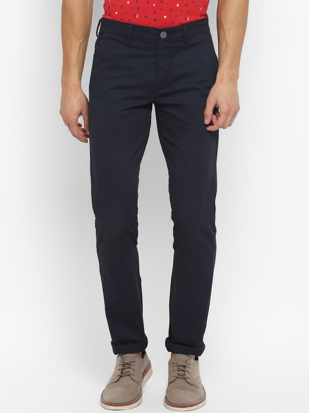 

Turtle Men Navy Blue Ultra Cotton Slim Fit Trousers
