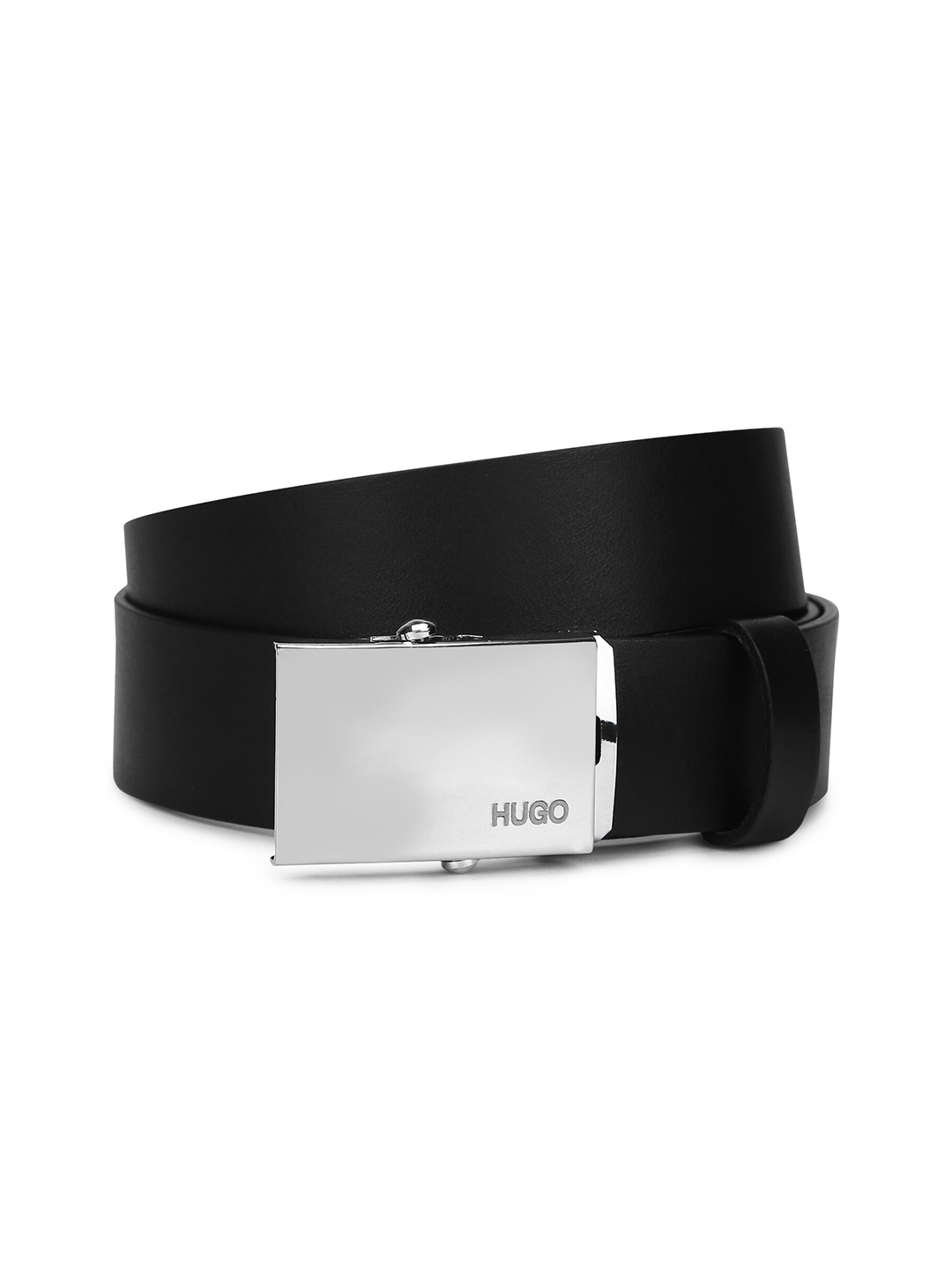 

HUGO Men Black Leather Formal Belt