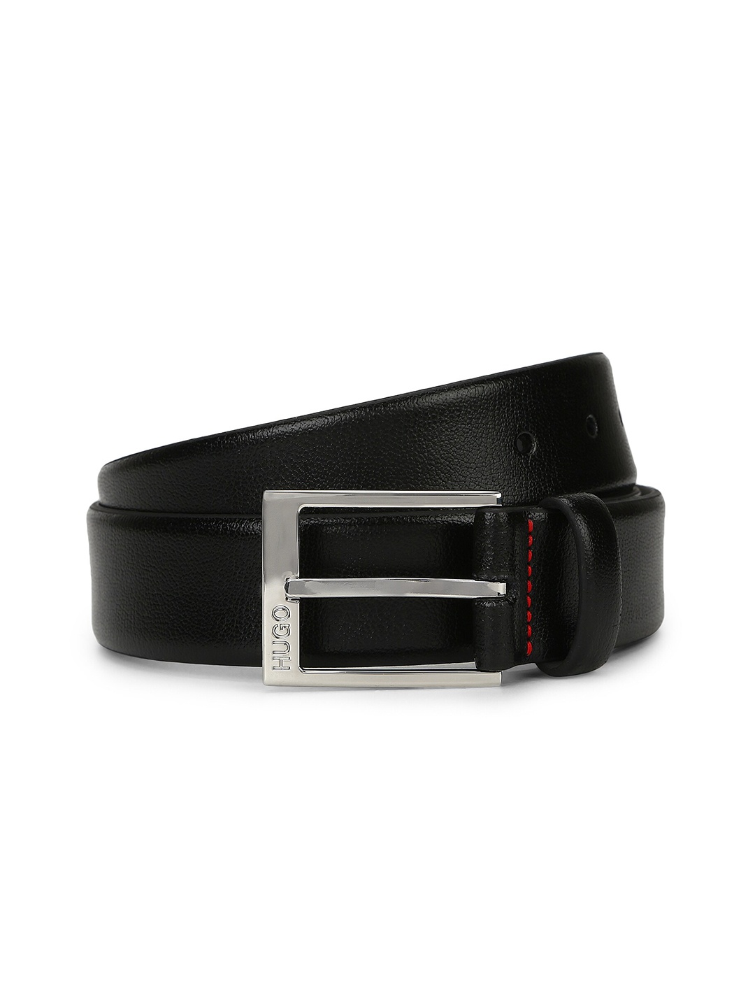 

HUGO Men Black Leather Belt