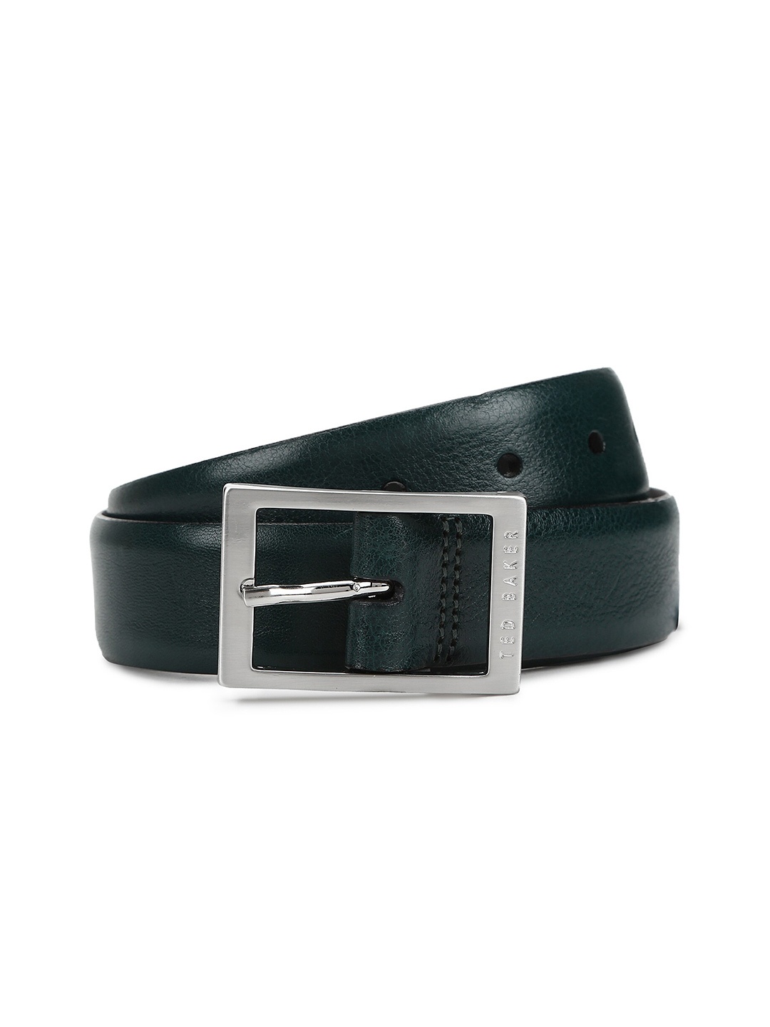 

Ted Baker Men Green Textured Leather Belt