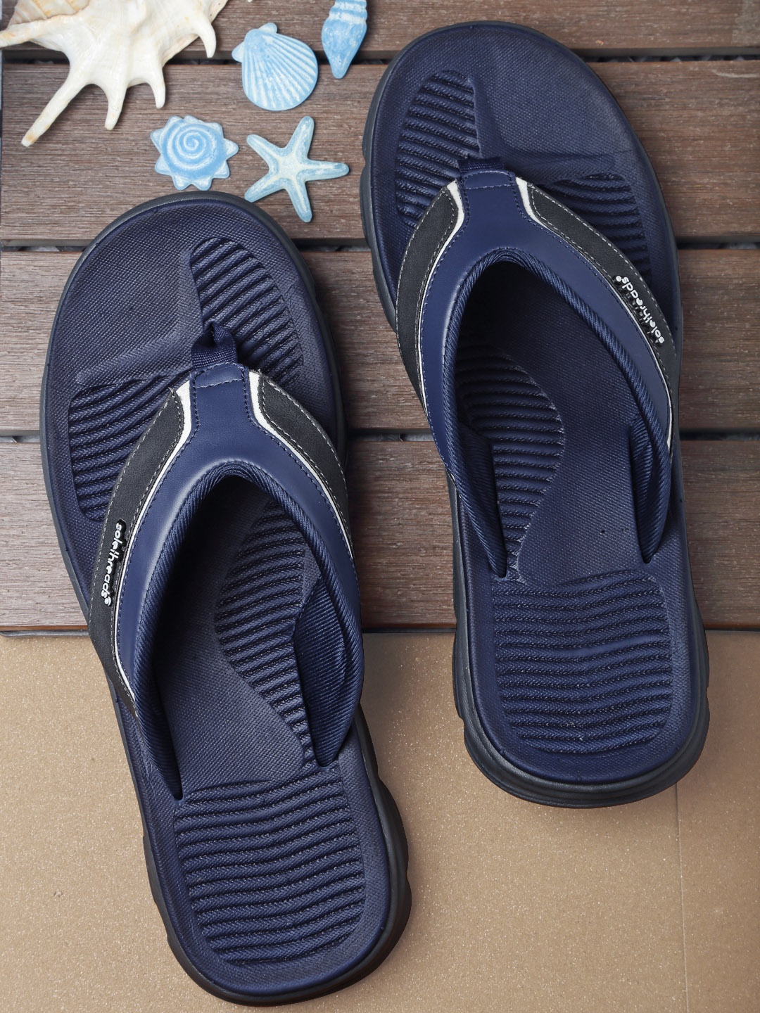 

Solethreads Men Navy Blue Thong Flip-Flops