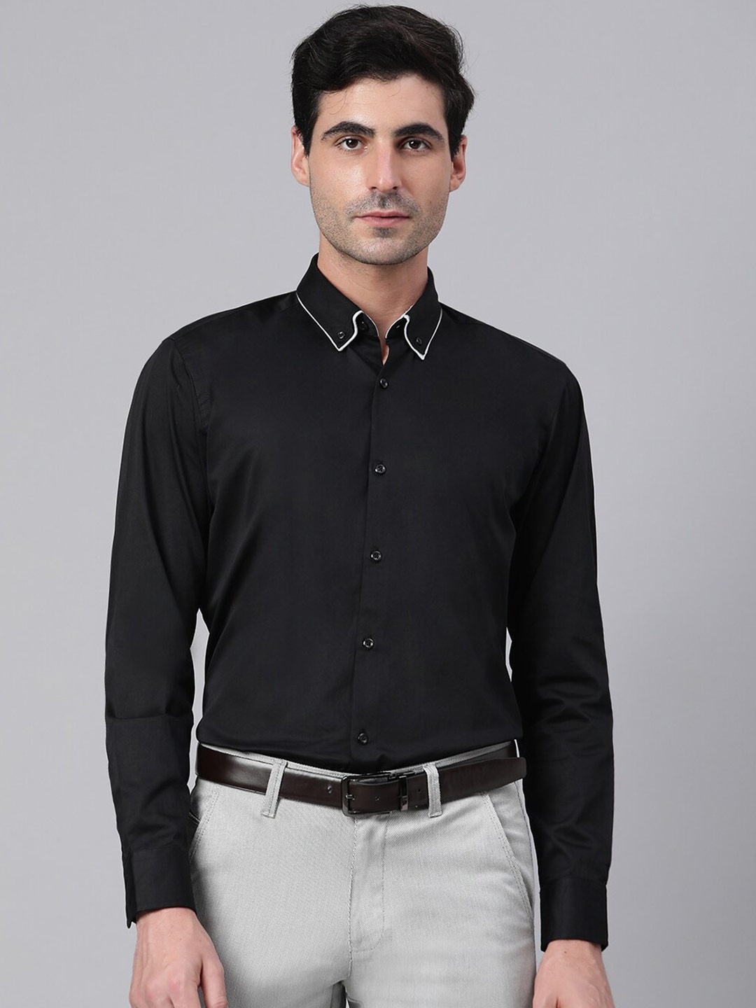 

Richlook Men Black Slim Fit Formal Shirt