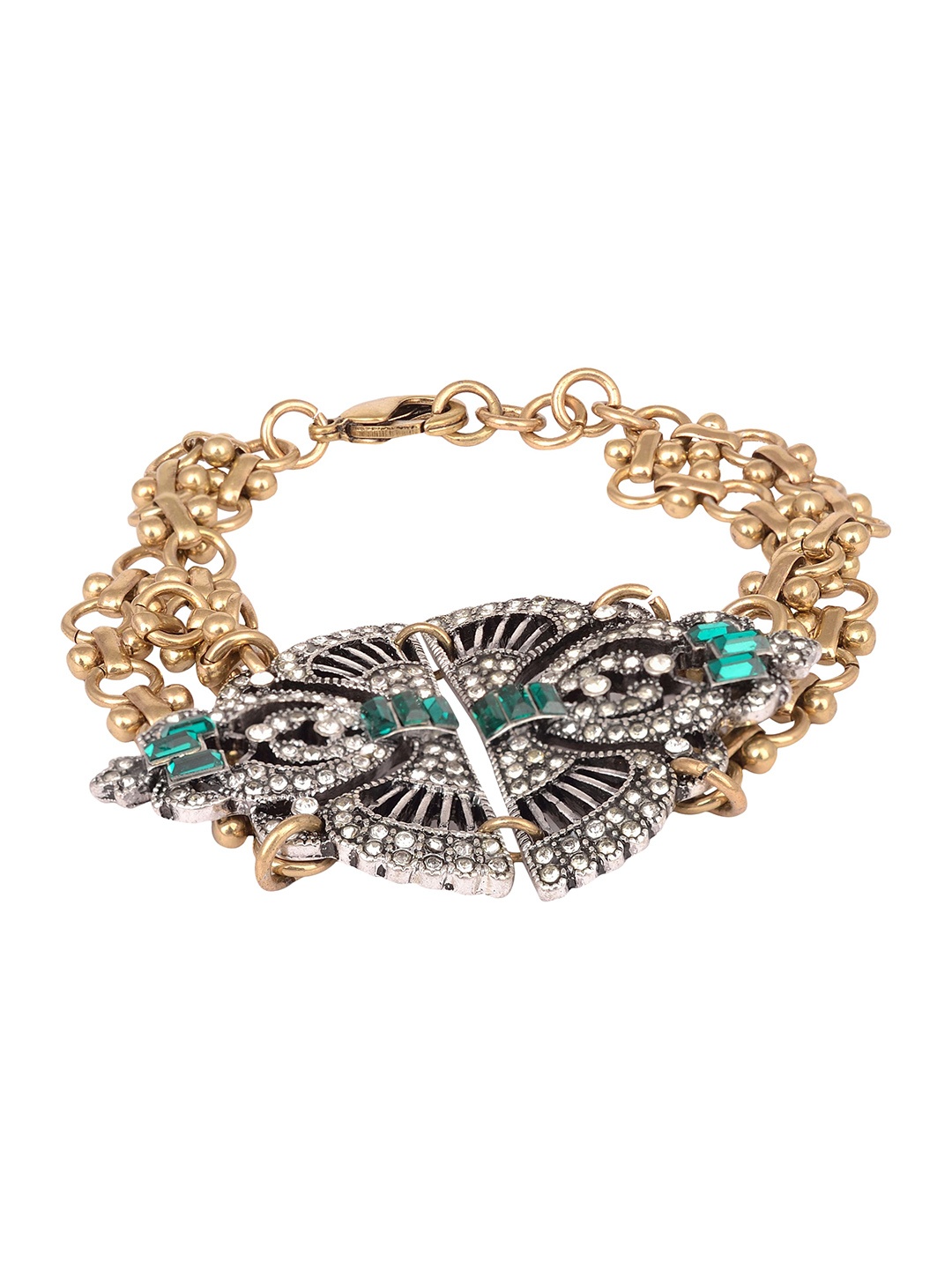 

Arendelle Women Gold-Toned & Silver-Toned Gold-Plated Wraparound Bracelet