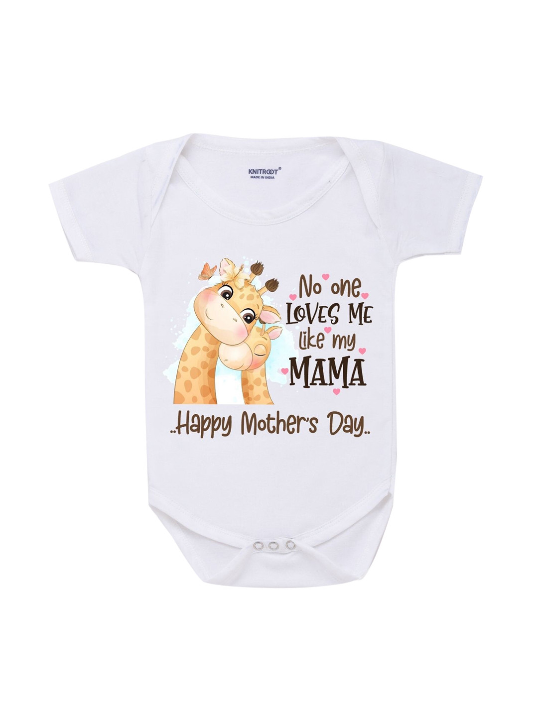 

KNITROOT Kids White Printed Bodysuit