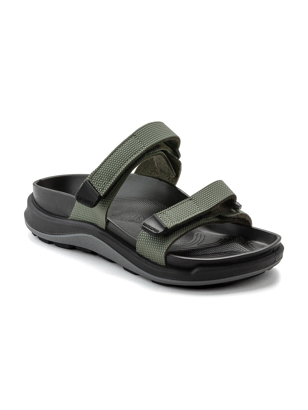 

Birkenstock Women Green & Black Sahara Regular Width Sliders