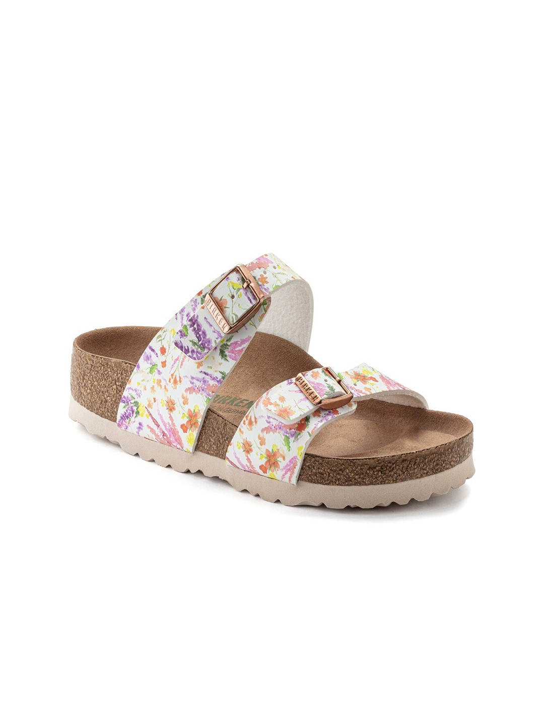 

Birkenstock Sydney Women Beige Narrow Width Sydney Vegan Sliders