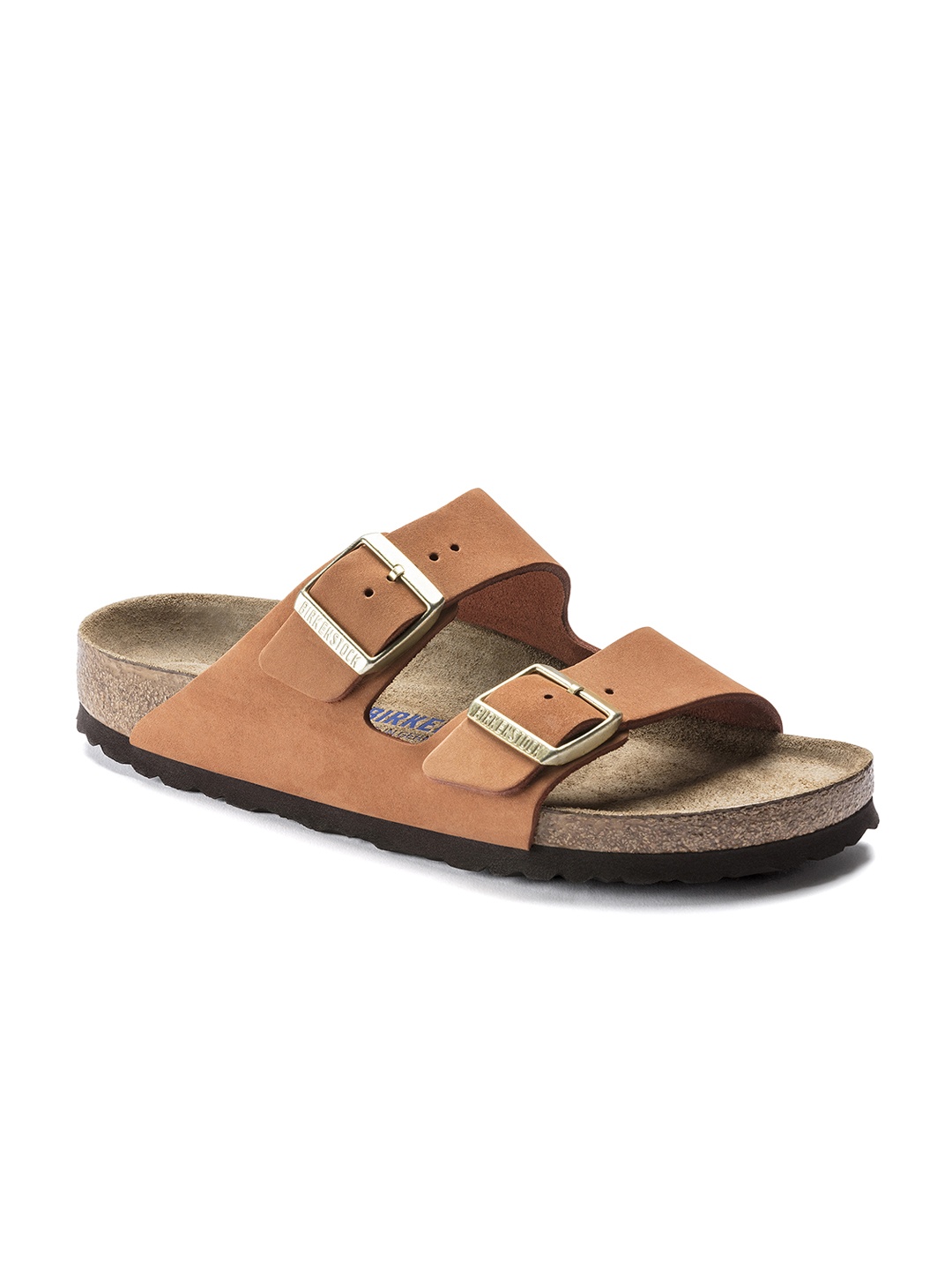 

Birkenstock Brown Narrow Width Textured Arizona Comfort Sandals with Buckles