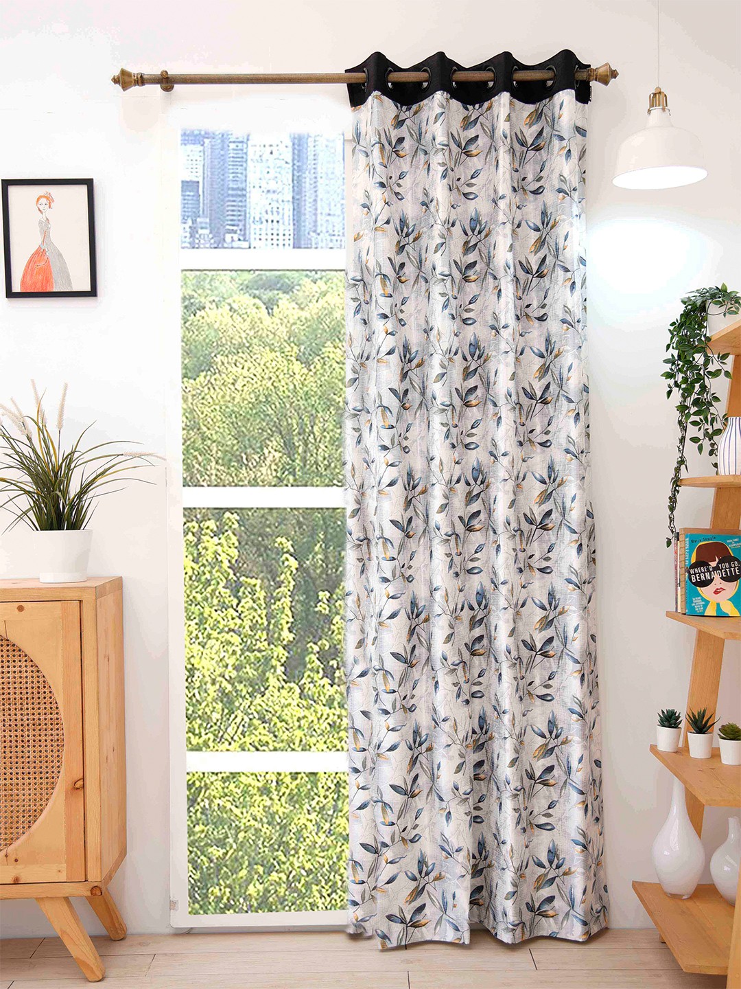 

Ariana Grey & Black Window Curtain