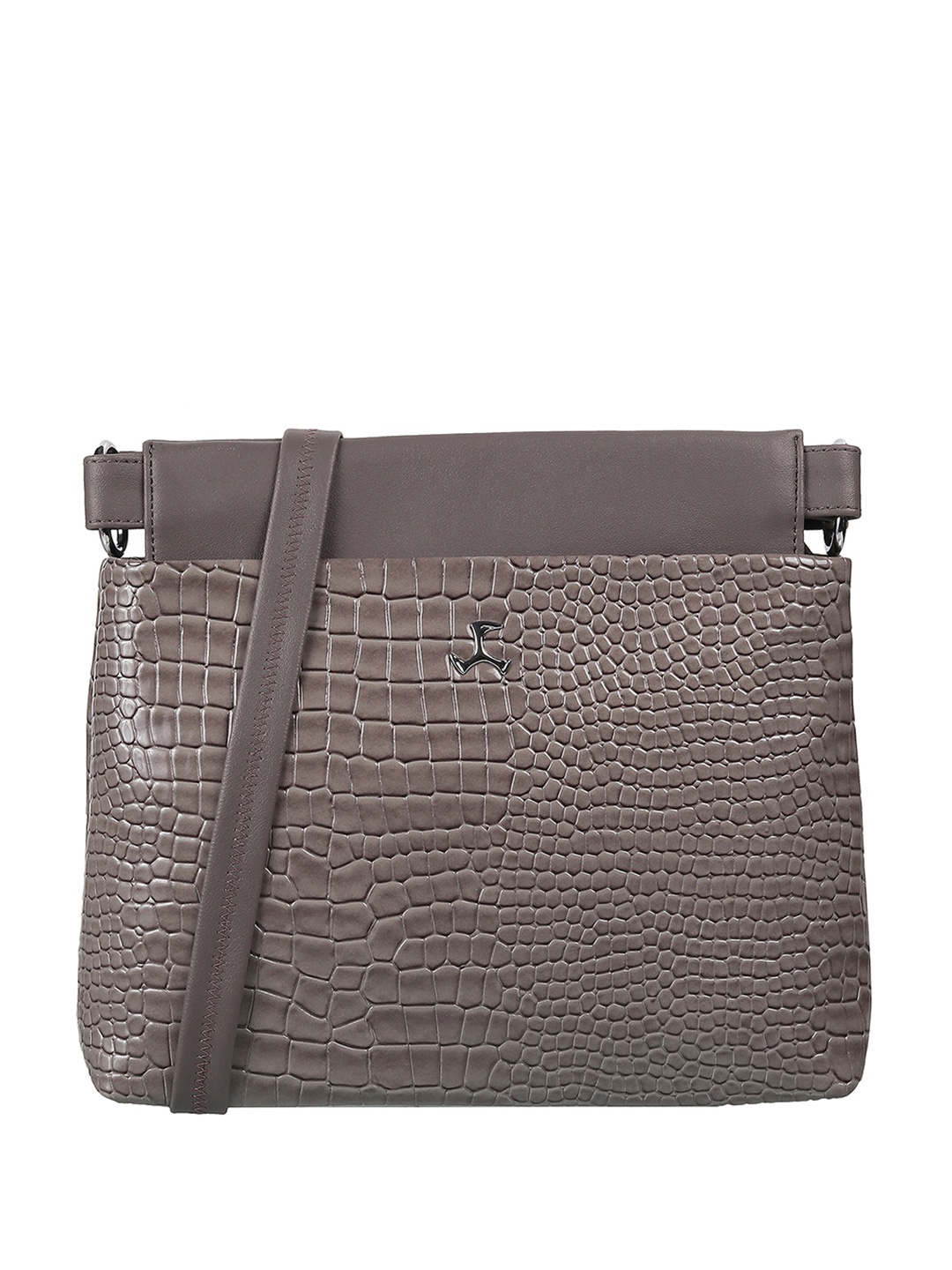 

Mochi Grey Textured Structured Sling Bag