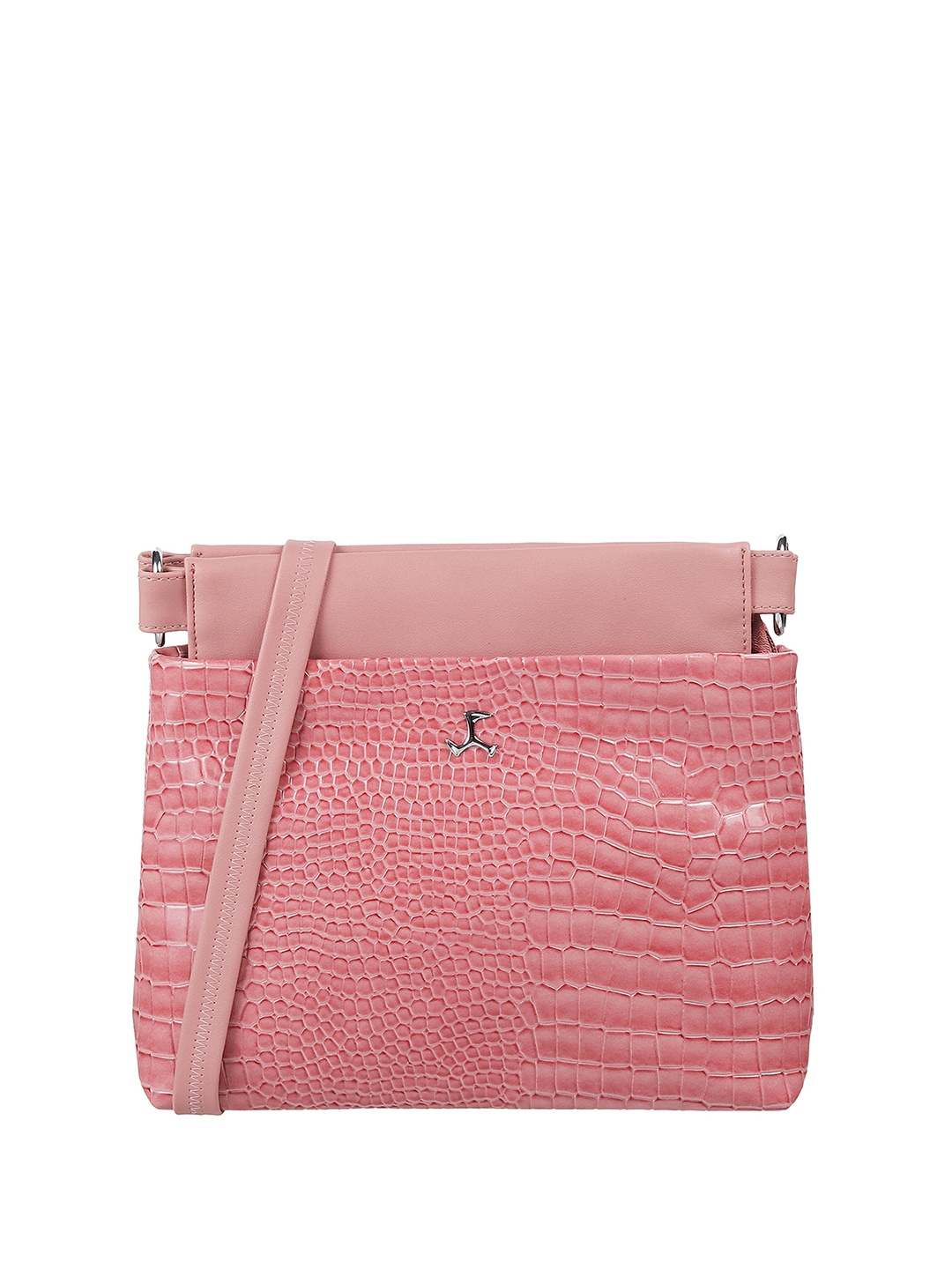 

Mochi Women Pink Textured PU Structured Sling Bag