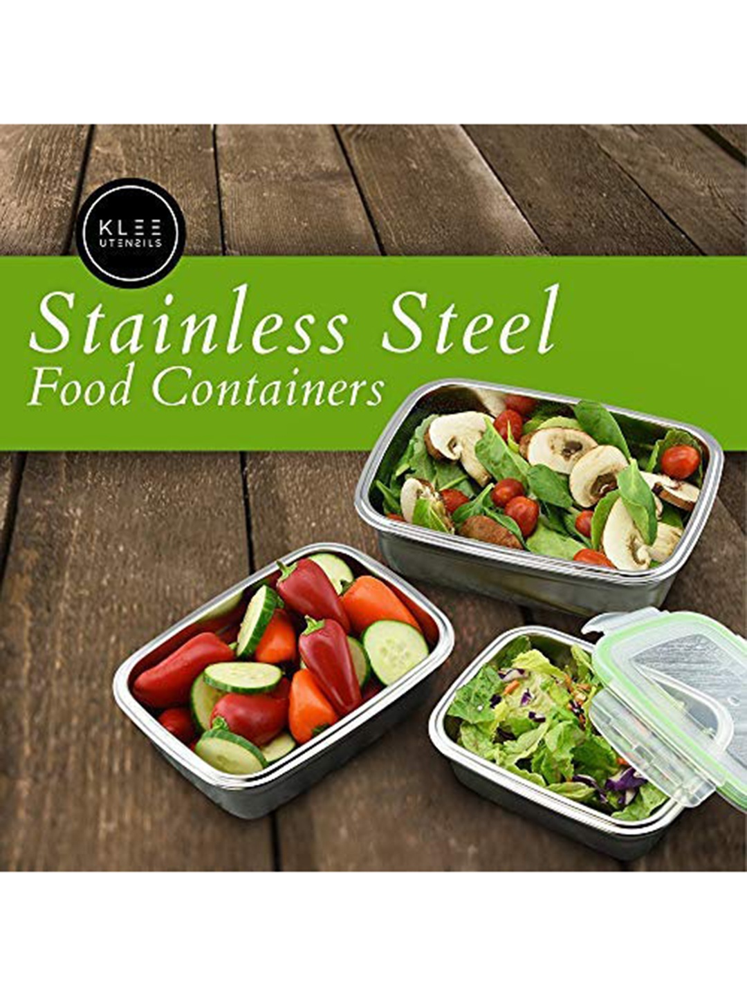 

Femora Set Of 3 Transparent Stainless Steel Storage Containers, Silver