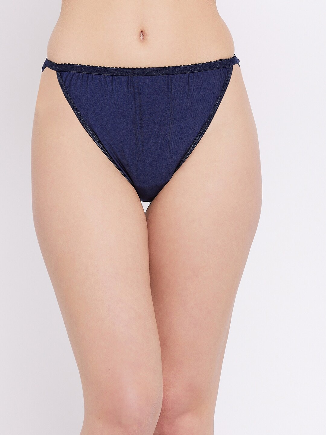 

SECRETS BY ZEROKAATA Women Navy Blue Solid Thong Briefs