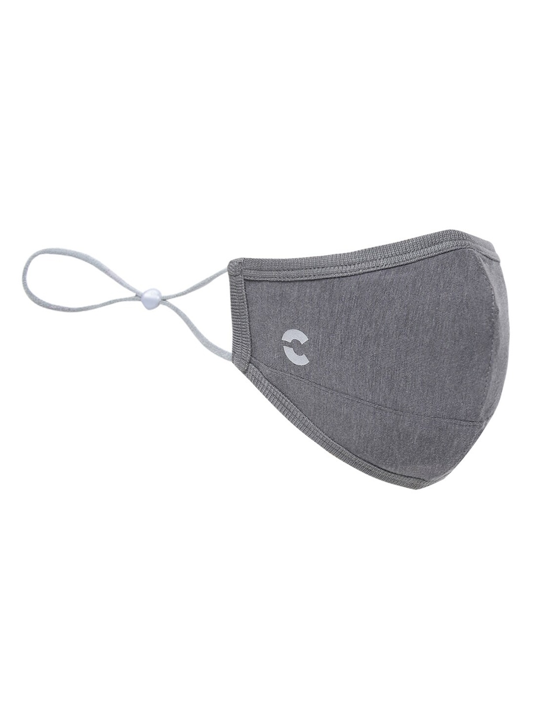

FREECULTR Pack of 2 Solid Anti Microbial Comfort Fit Outdoor Masks, Grey